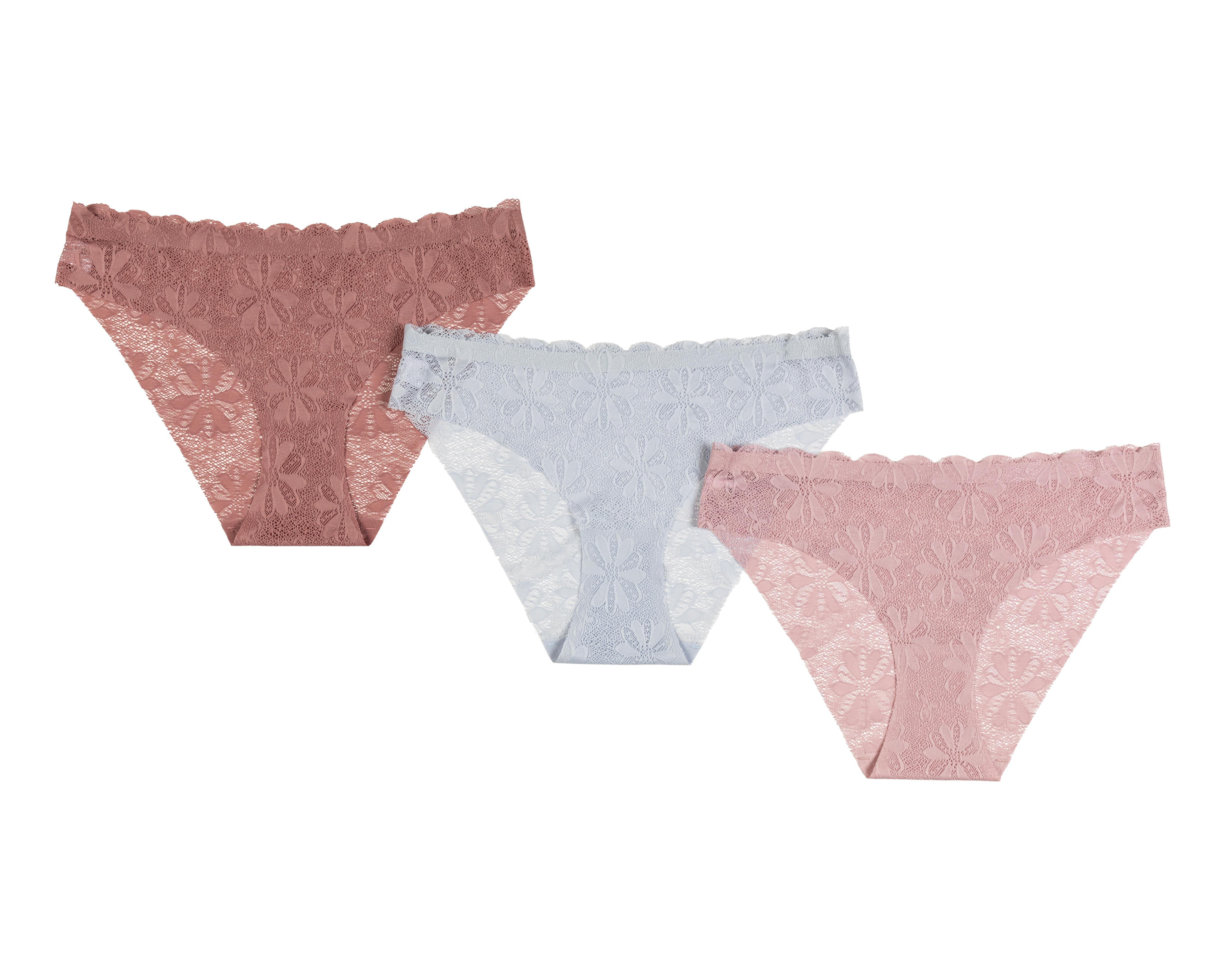Foto 2 pulgar | Pantaleta con Encaje Eva Tu Estilo Íntimo para Mujer 3 Piezas