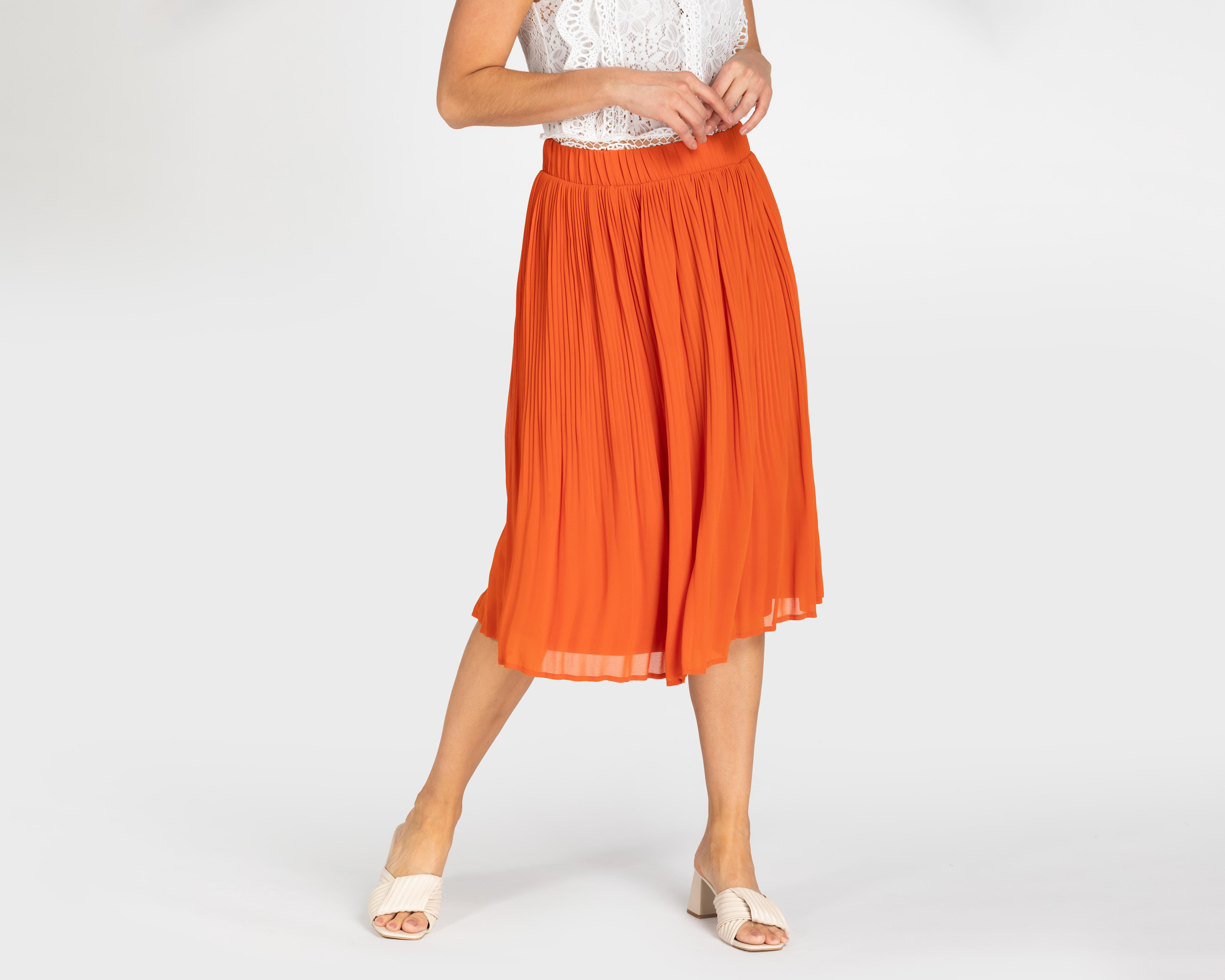Foto 1 | Falda Midi Lady Sun Roja para Mujer