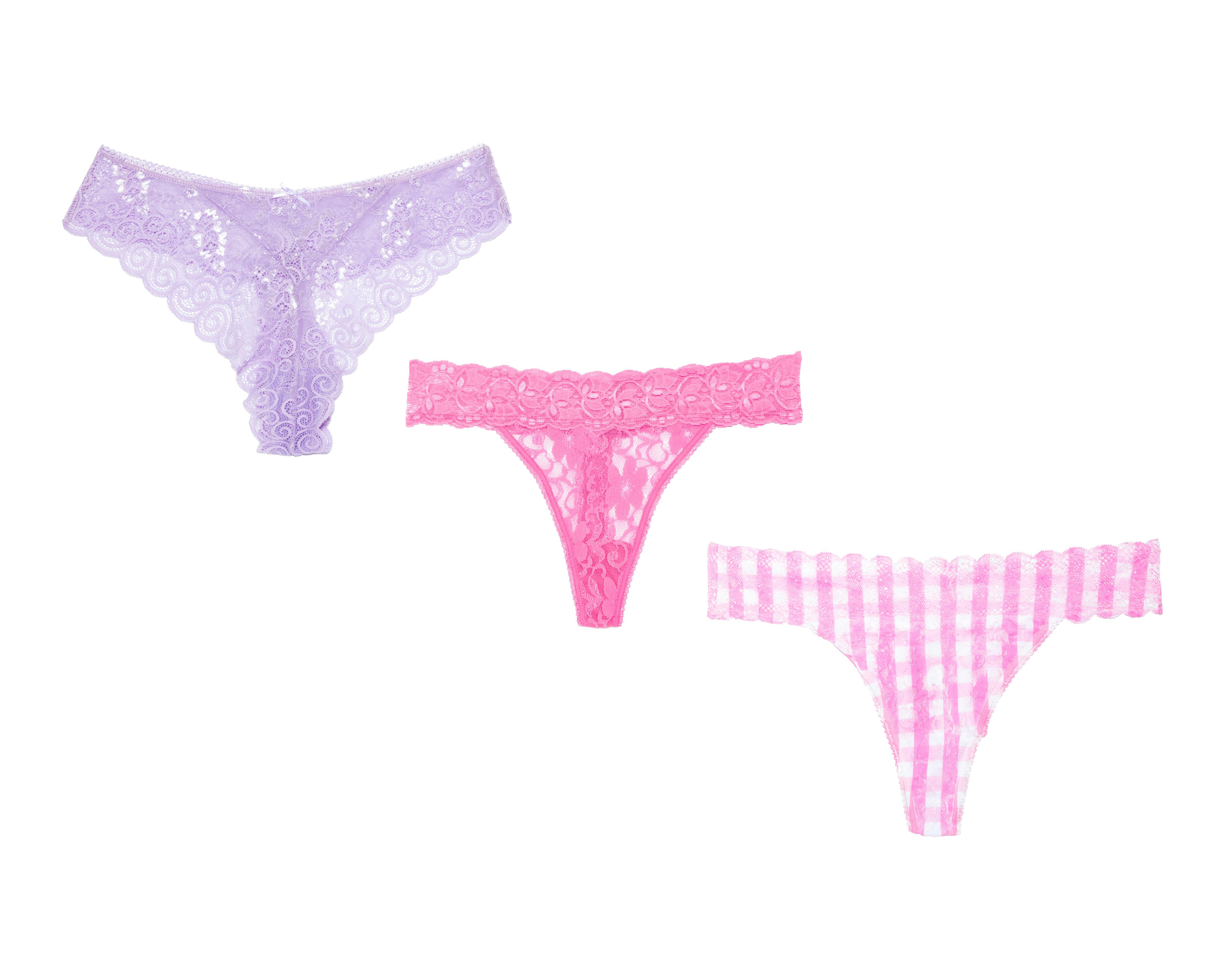 Foto 1 | Tanga con Encaje Lovest para Mujer 3 Piezas