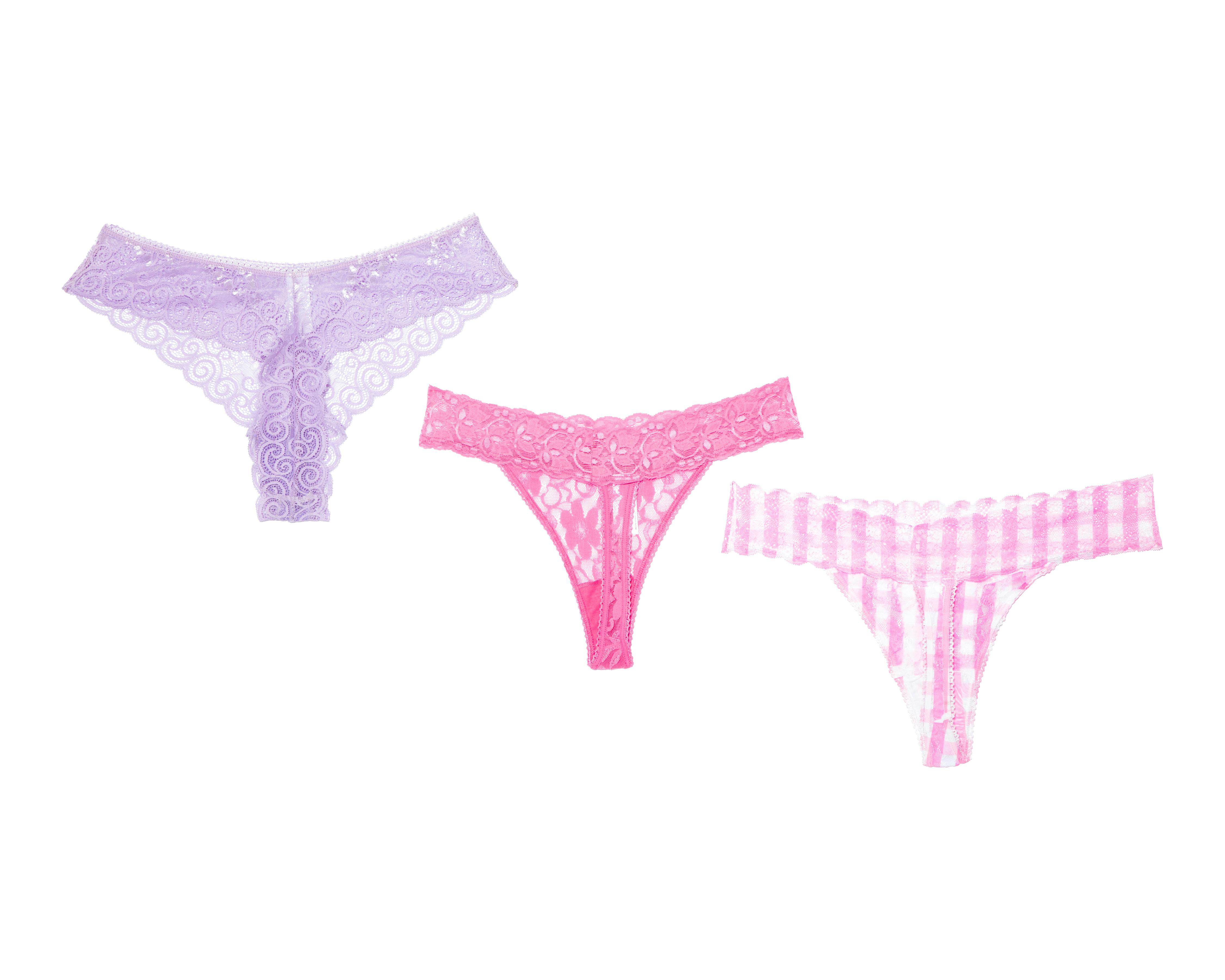 Foto 2 | Tanga con Encaje Lovest para Mujer 3 Piezas