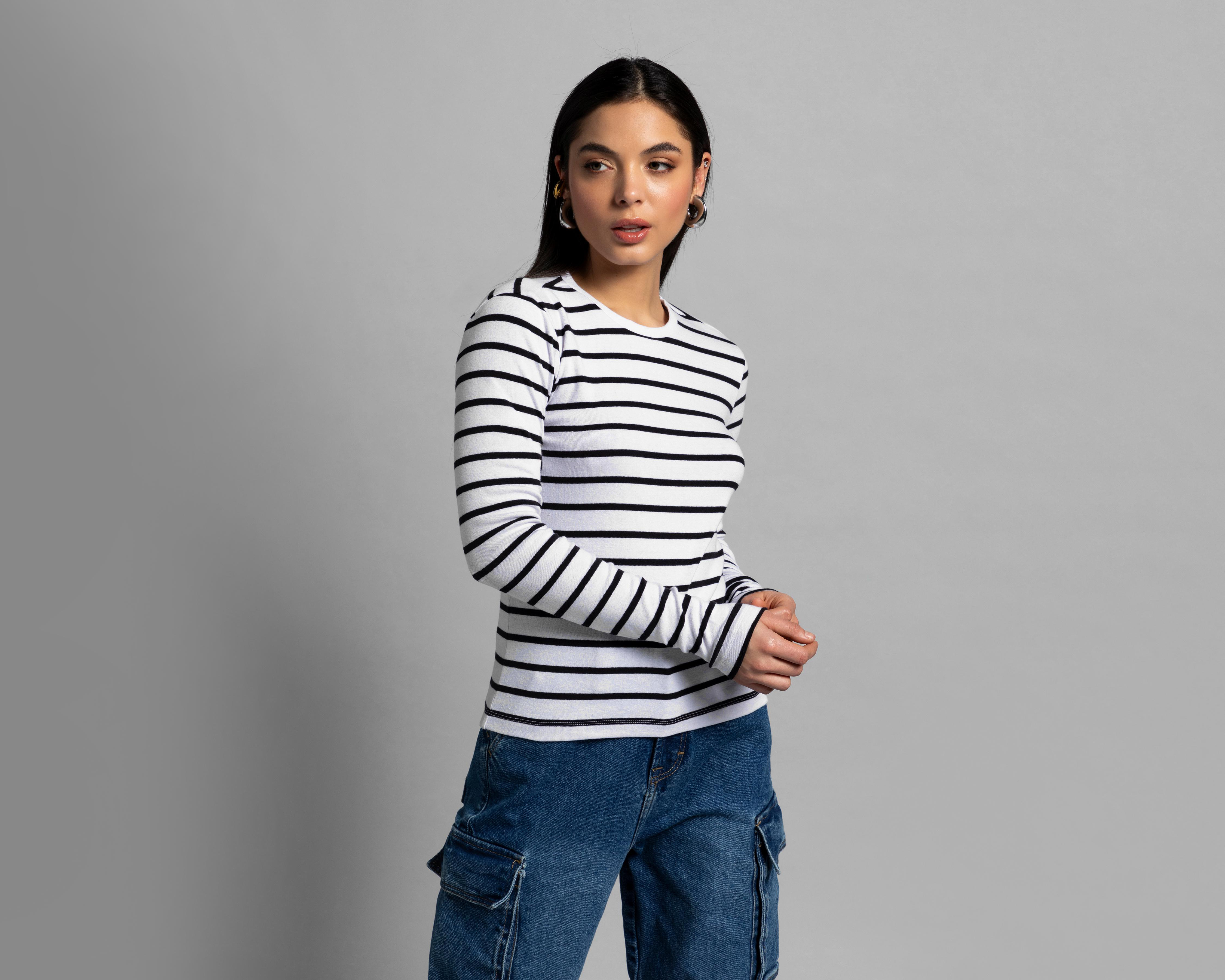 Foto 1 | Playera Thinner Manga Larga para Mujer