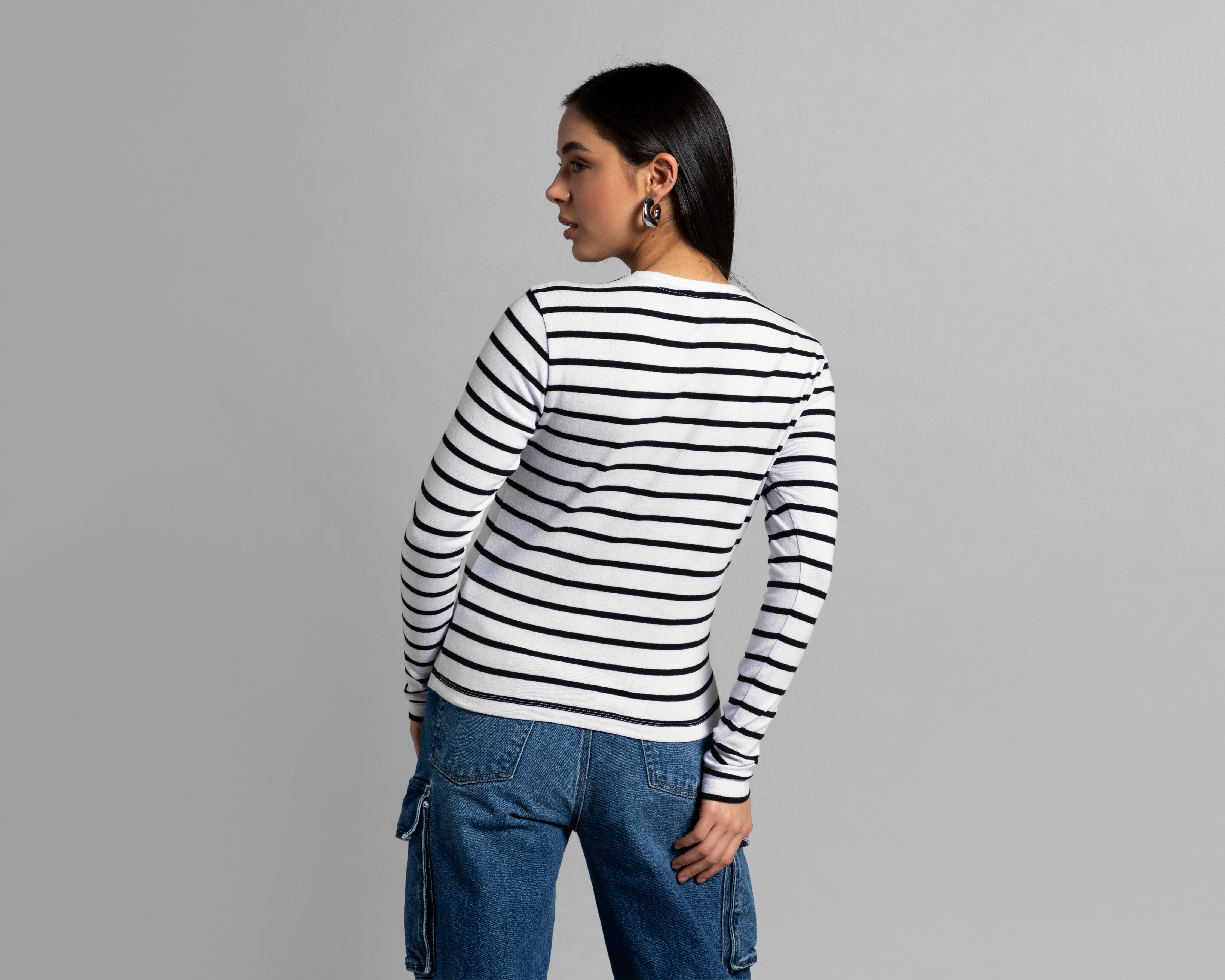 Foto 4 pulgar | Playera Thinner Manga Larga para Mujer