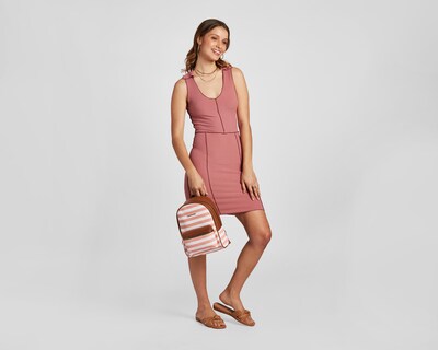 Foto 1 | Vestido Derek Heart Casual Cuello Camisero Rosa