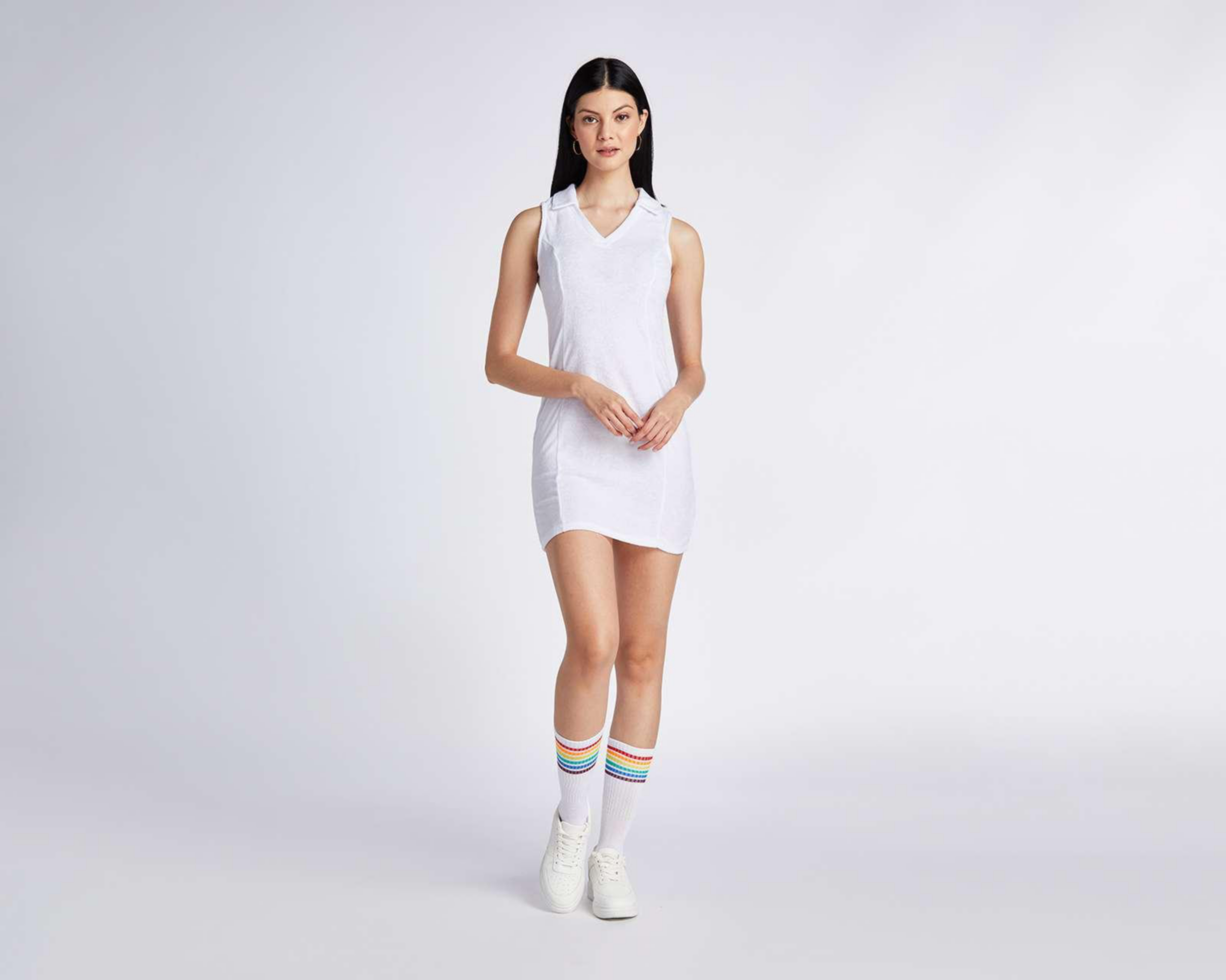 Vestido Derek Heart Casual Midi Escote V