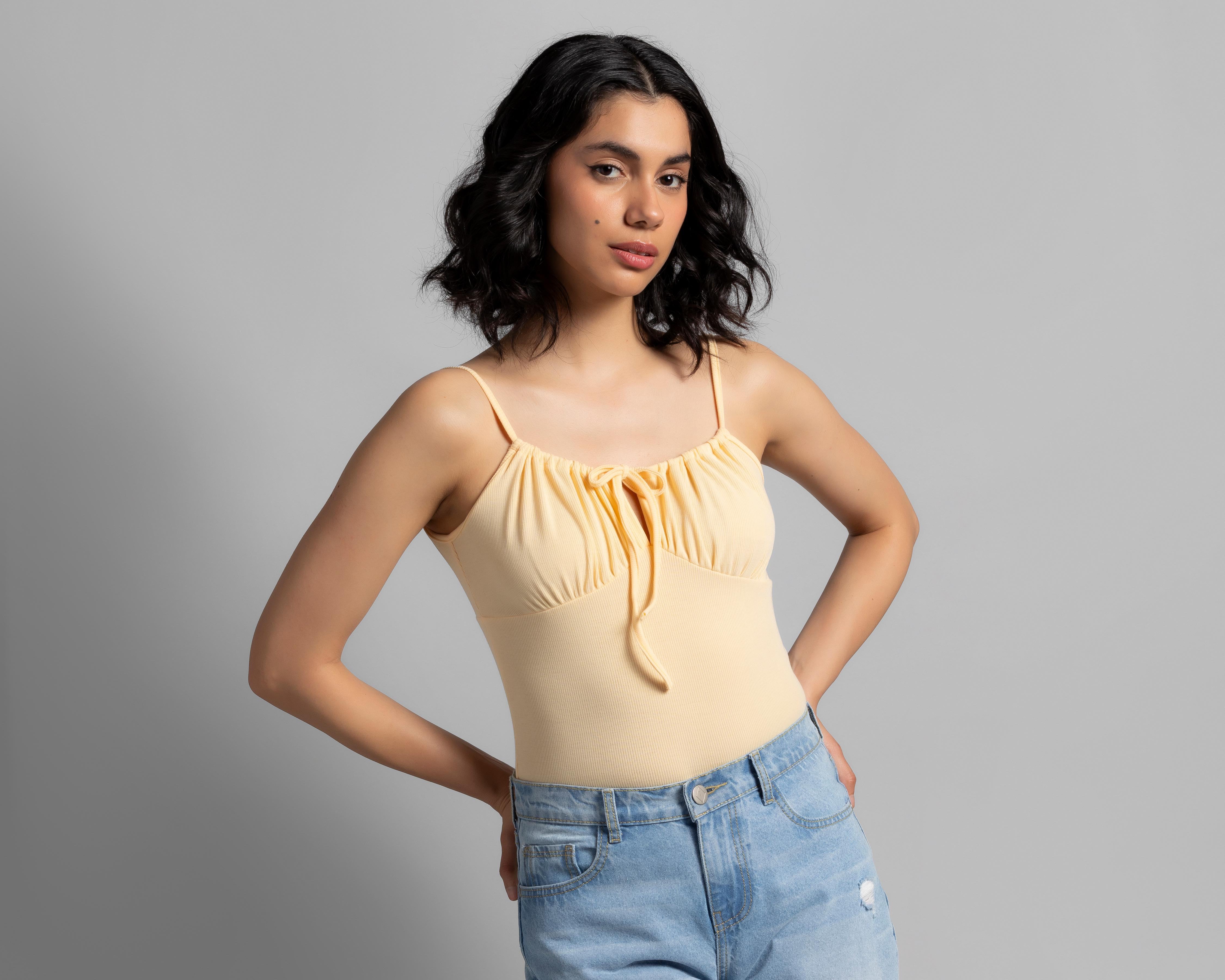 Pantiblusa Thinner de Tirantes con Abertura en Escote