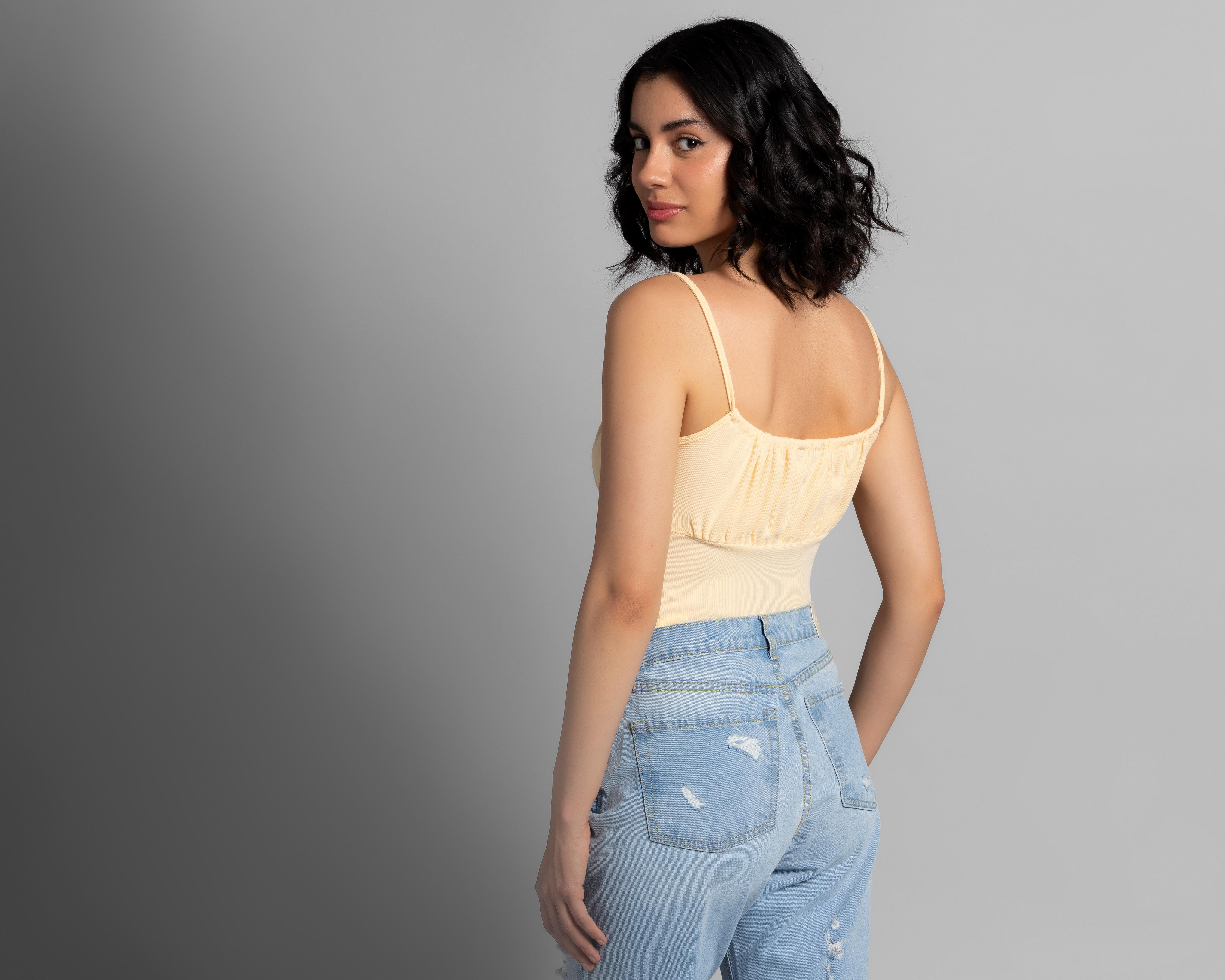 Foto 3 | Pantiblusa Thinner de Tirantes con Abertura en Escote