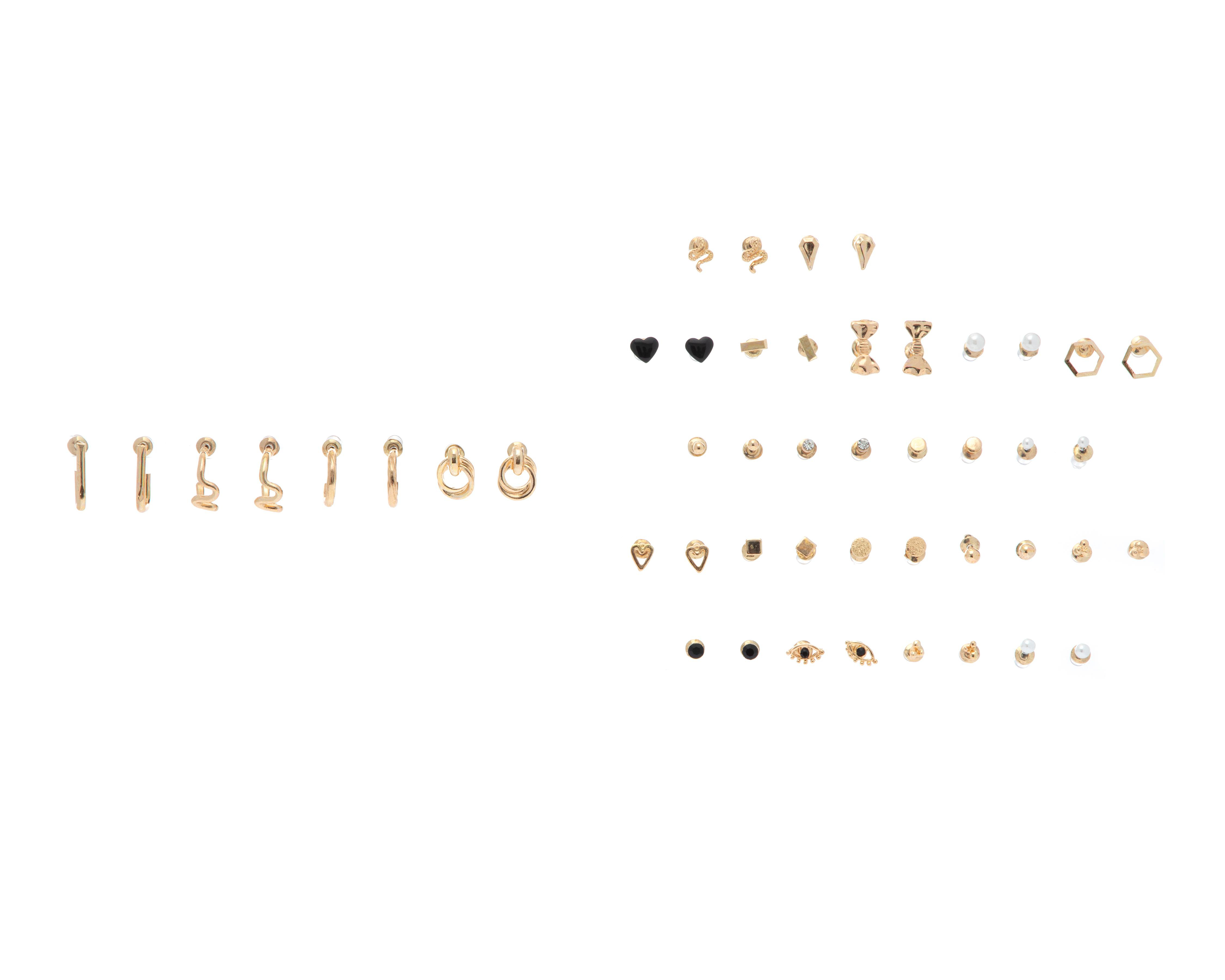 Foto 5 | Aretes Thinner Dorados 24 Pares