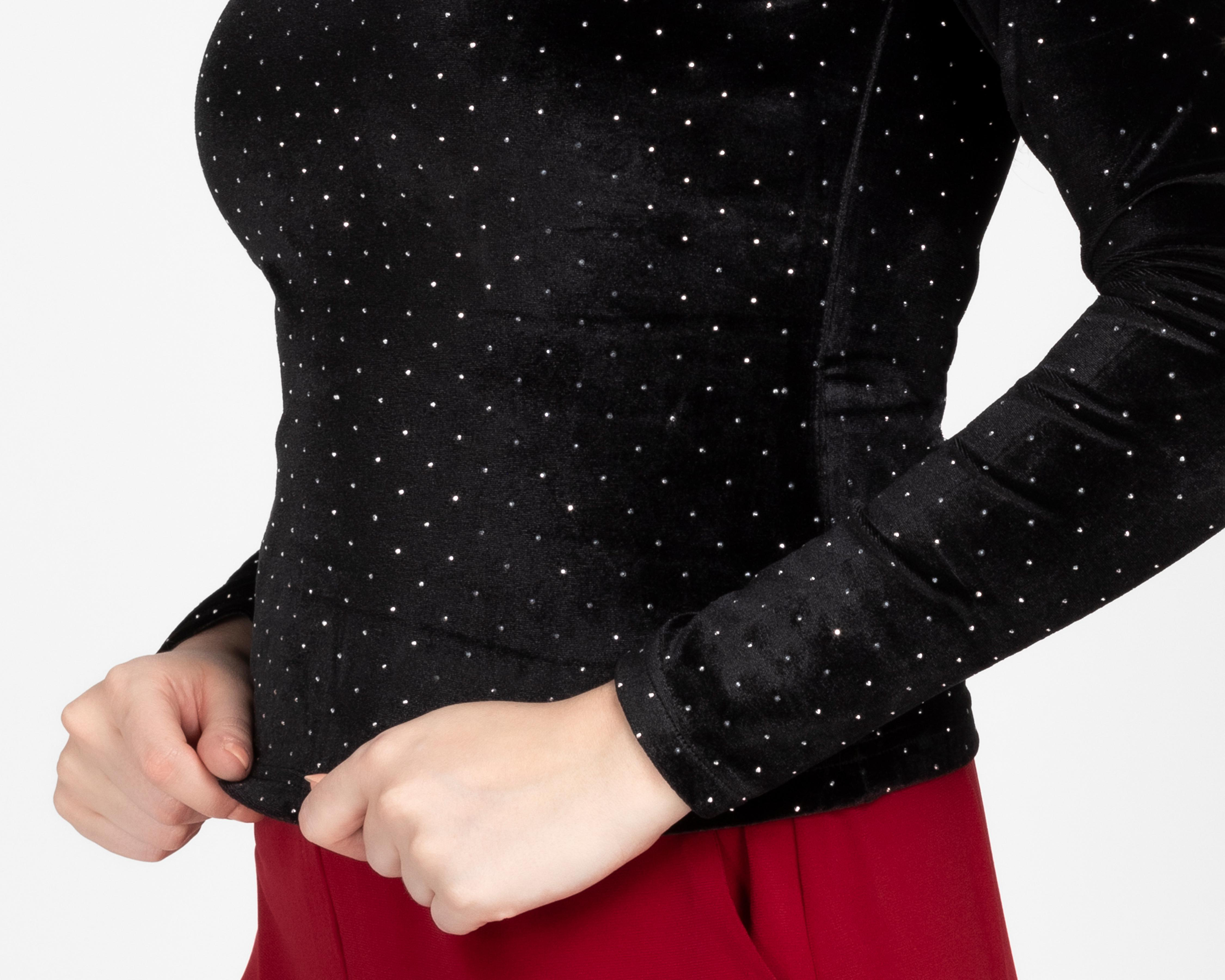 Foto 5 pulgar | Blusa Bebe Manga Larga para Mujer