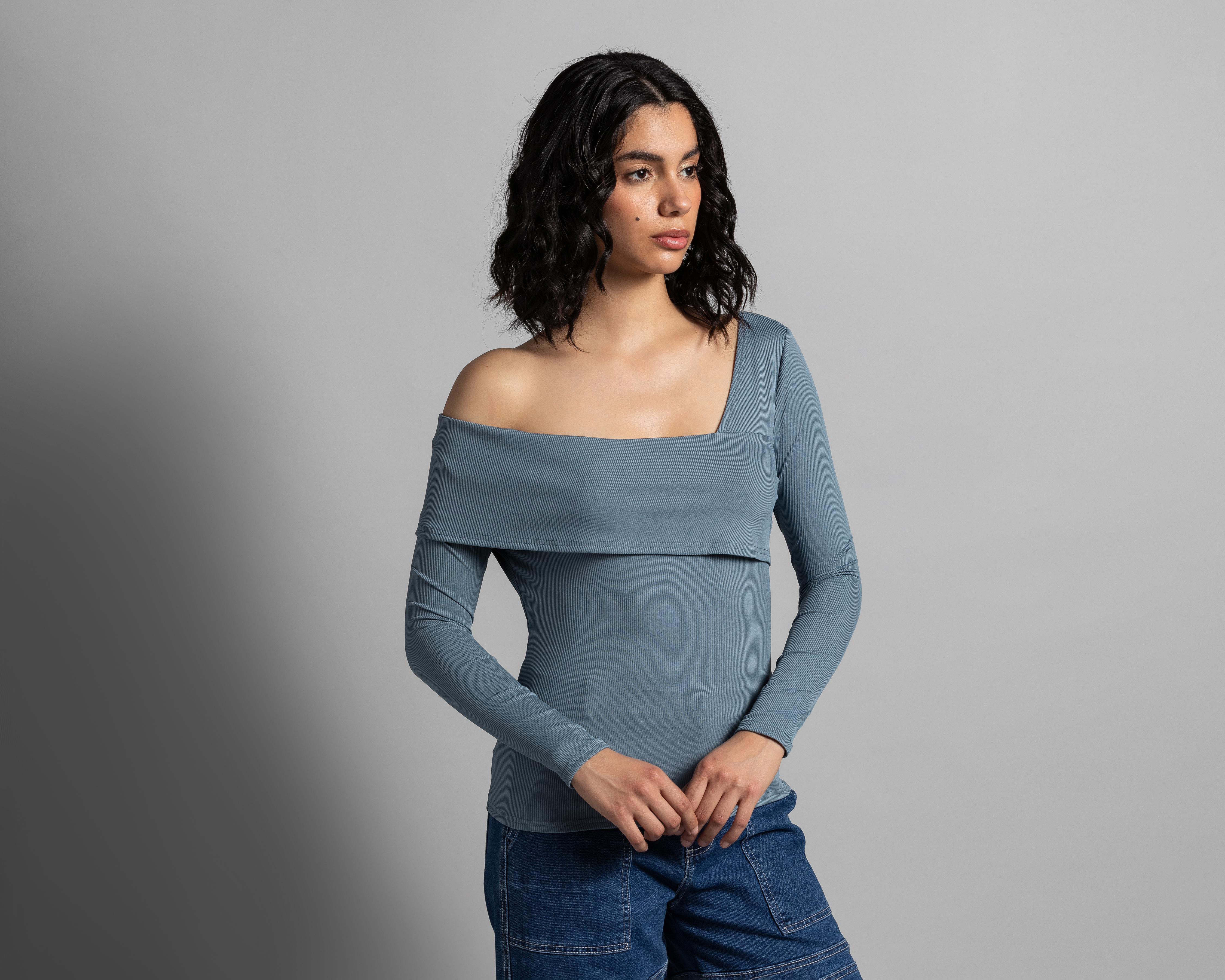 Foto 1 | Blusa Thinner Manga Larga con Holán