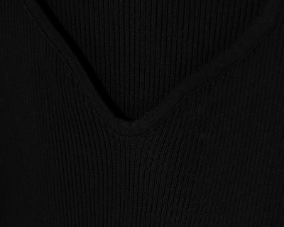 Foto 5 | Vestido Casual Thinner Negro Manga Larga Cuello V
