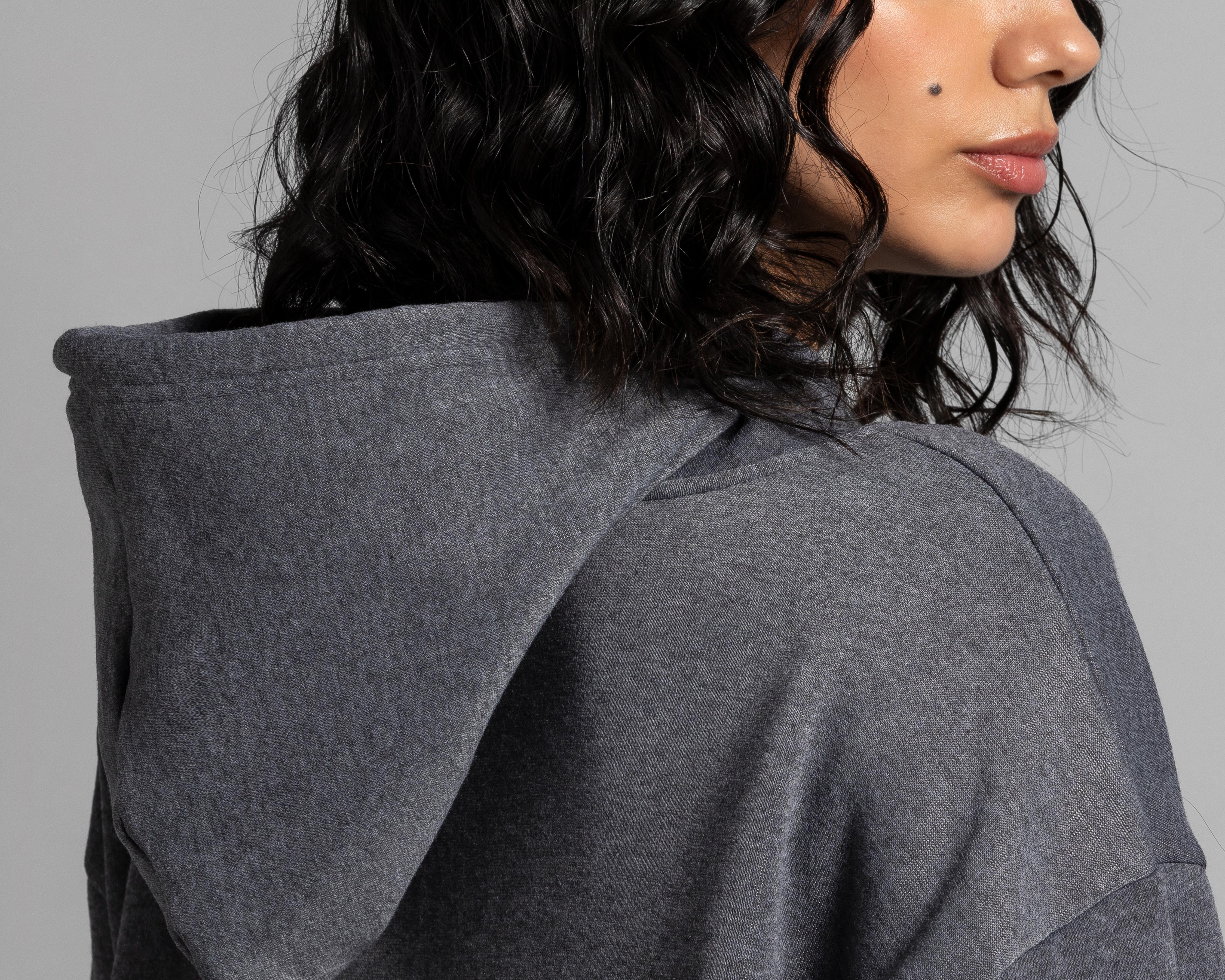 Foto 6 pulgar | Sudadera Thinner Gris con Gorro