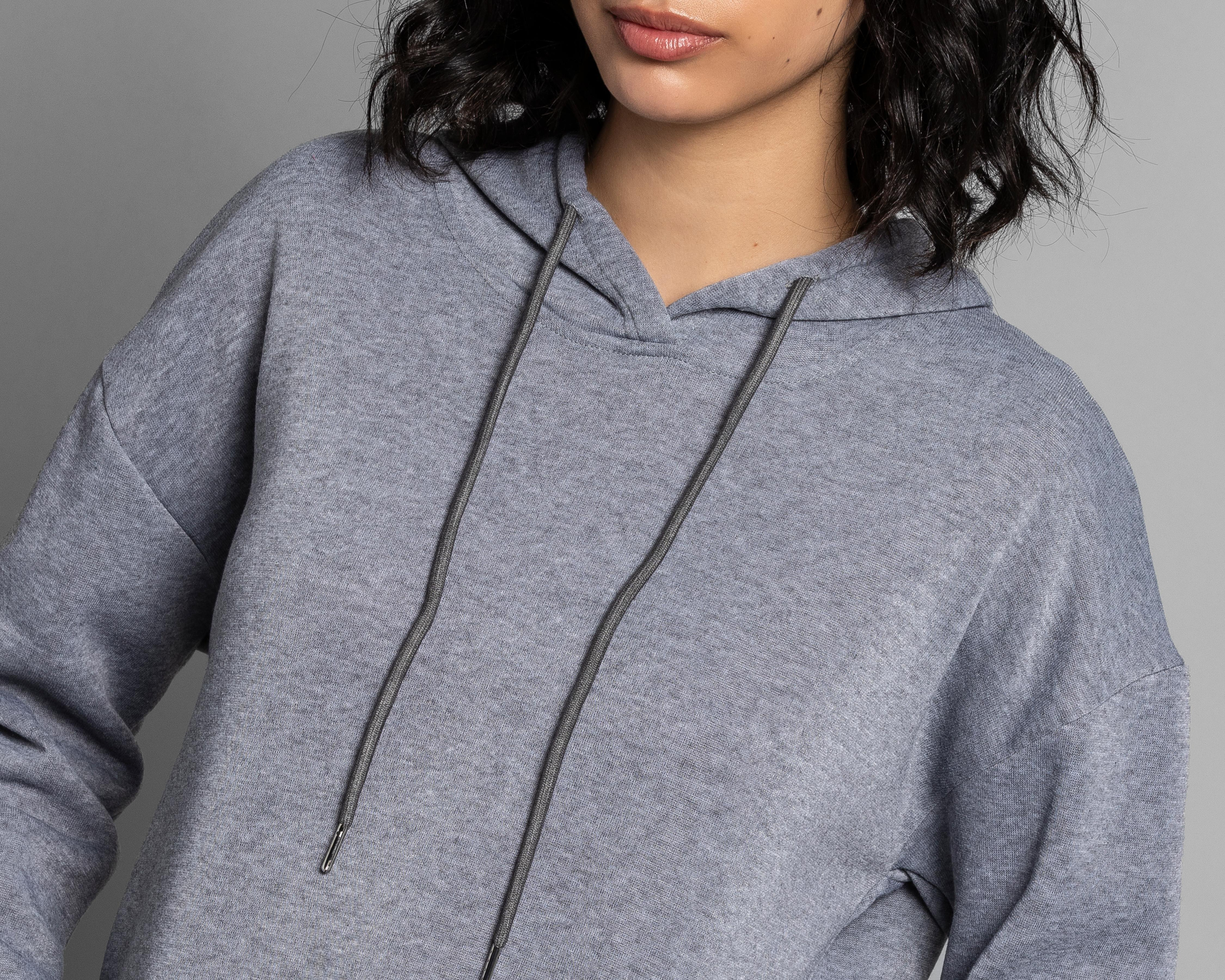 Foto 5 pulgar | Sudadera Thinner Gris con Gorro