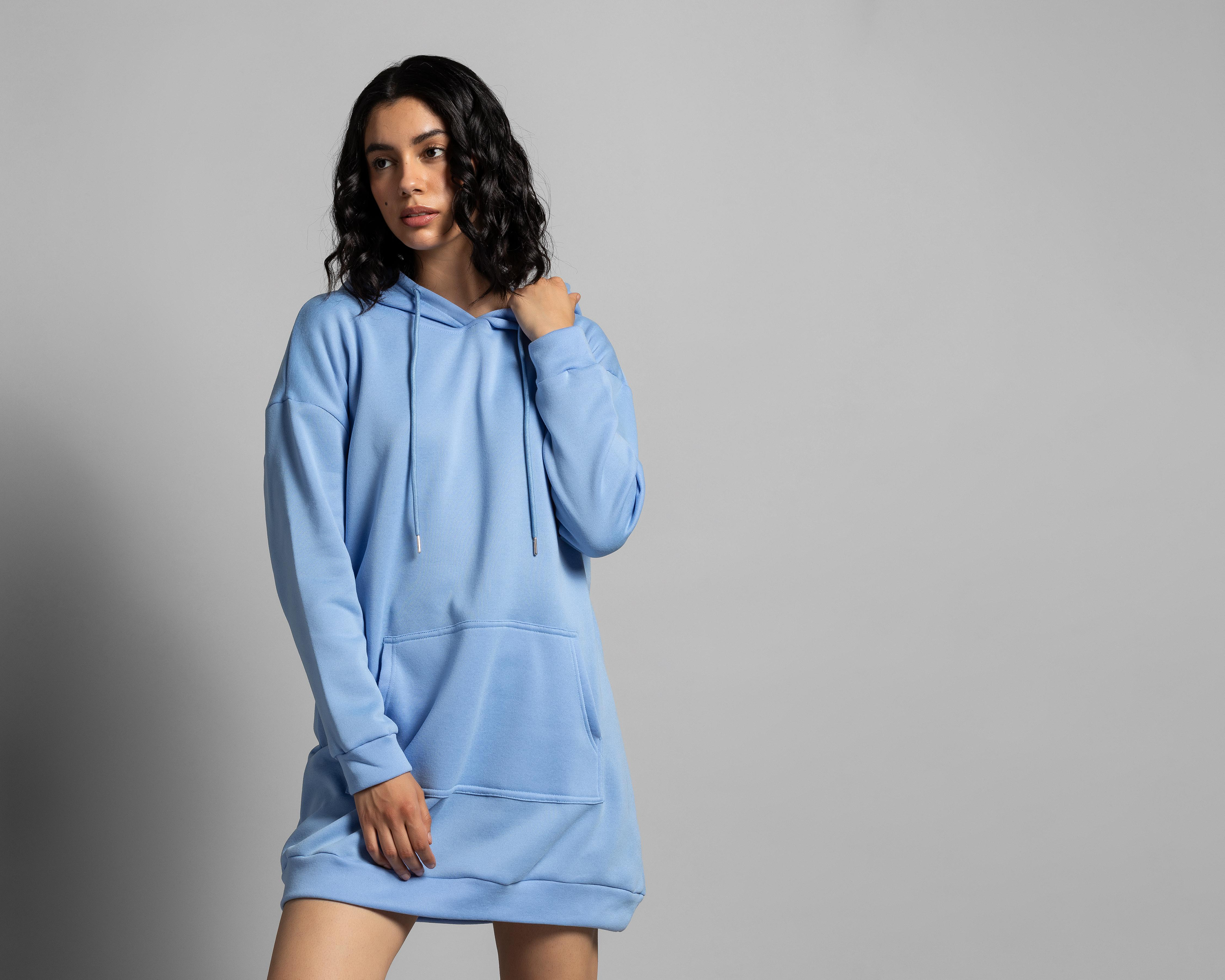 Foto 1 | Sudadera Thinner Azul con Gorro