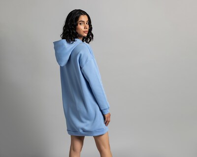 Foto 3 | Sudadera Thinner Azul con Gorro