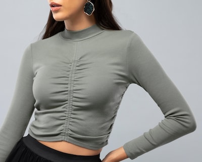 Foto 4 | Playera Verde Jennifer Lopez para Mujer