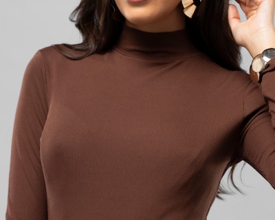 Foto 4 | Playera Jennifer Lopez Café para Mujer