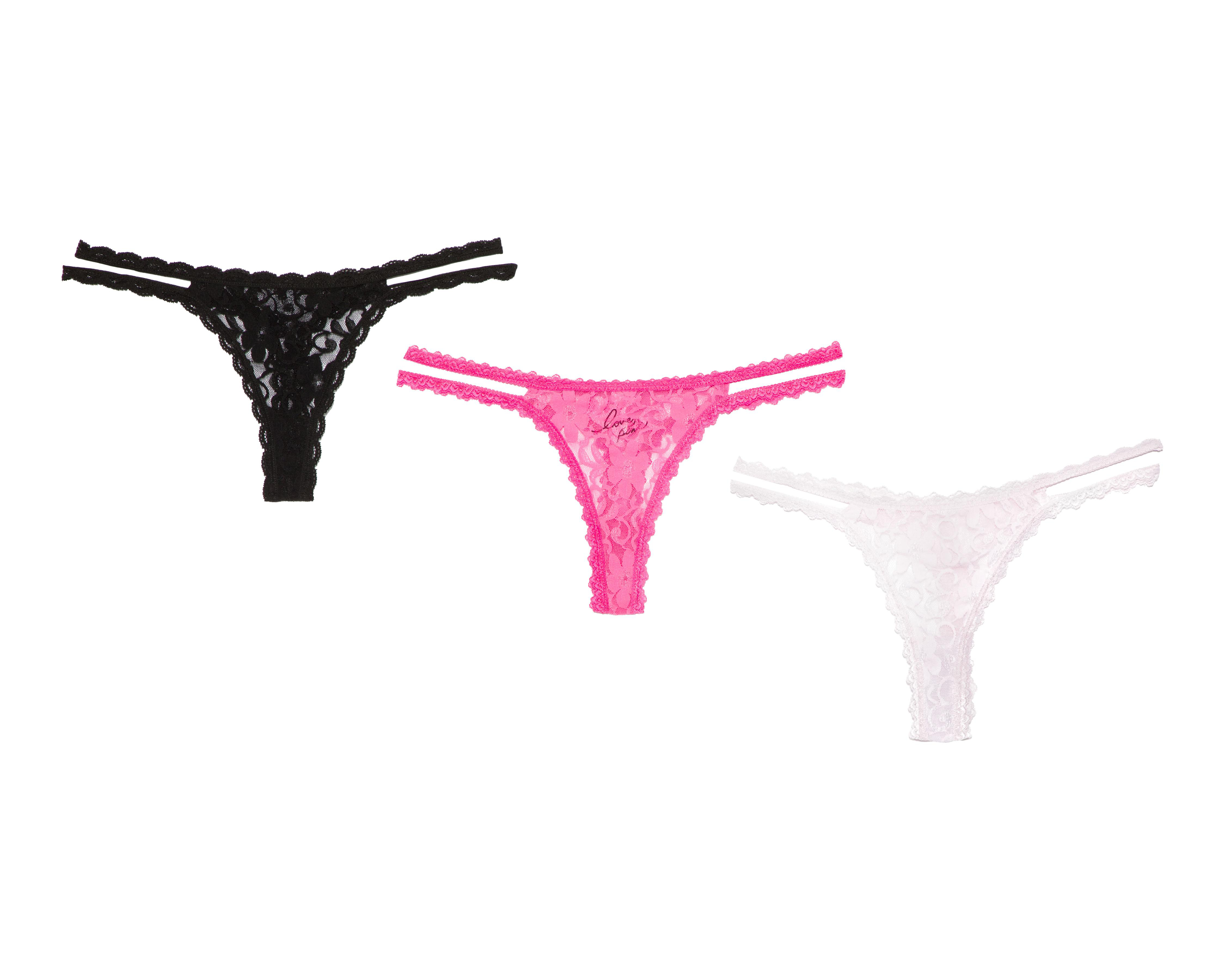 Foto 1 | Tanga de Encaje Lovest para Mujer 3 Piezas