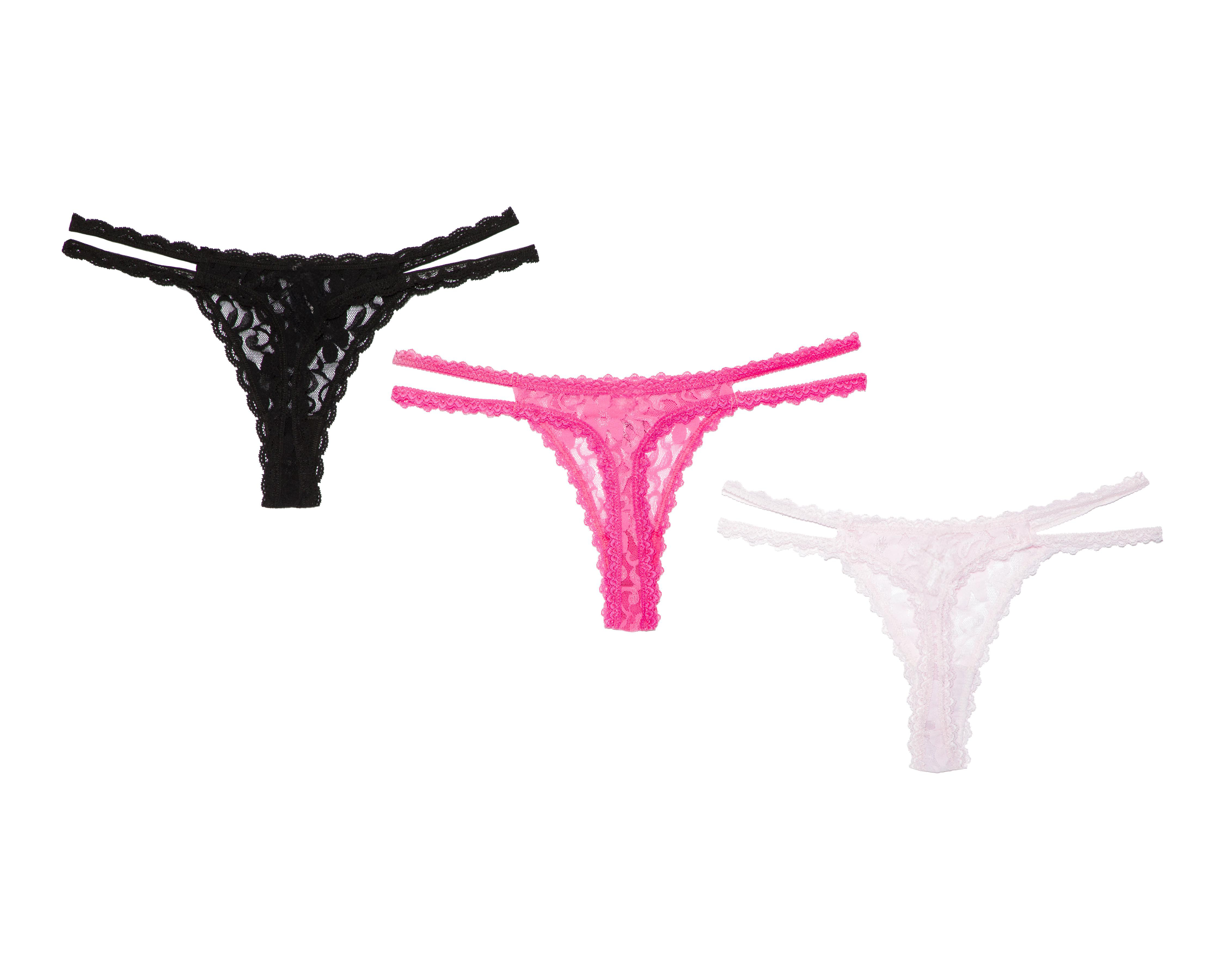Foto 2 | Tanga de Encaje Lovest para Mujer 3 Piezas