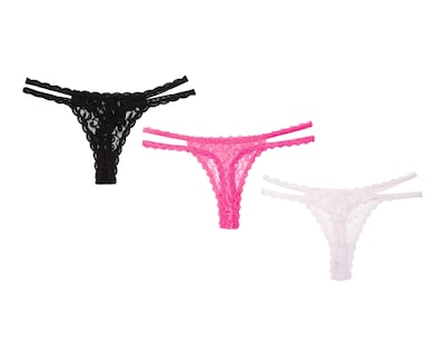 Foto 2 | Tanga de Encaje Lovest para Mujer 3 Piezas