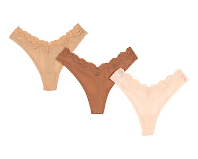 Foto 1 | Tanga con Encaje Beauty Secret para Mujer 3 Piezas