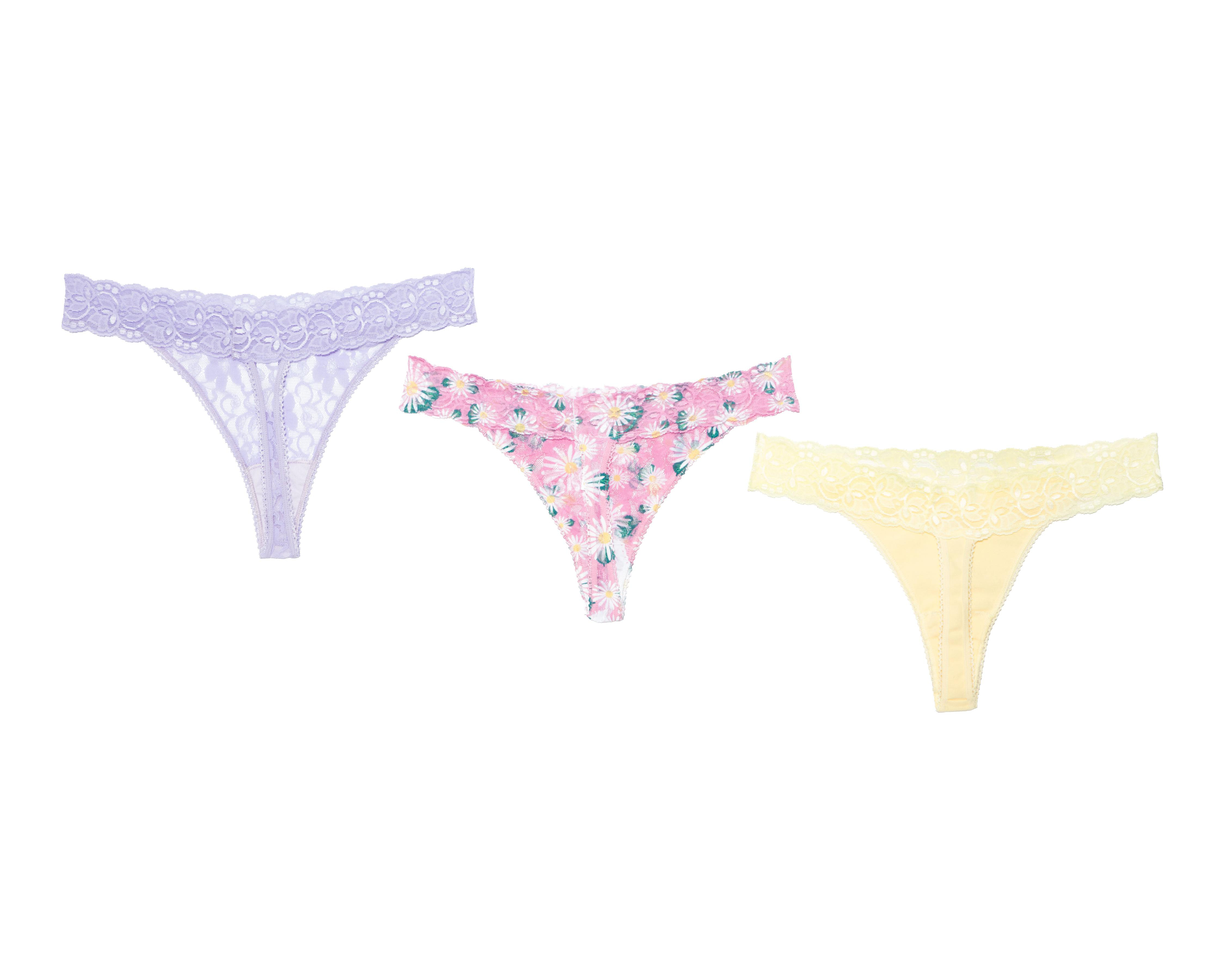 Foto 2 | Tanga con Encaje Lovest para Mujer 3 Piezas