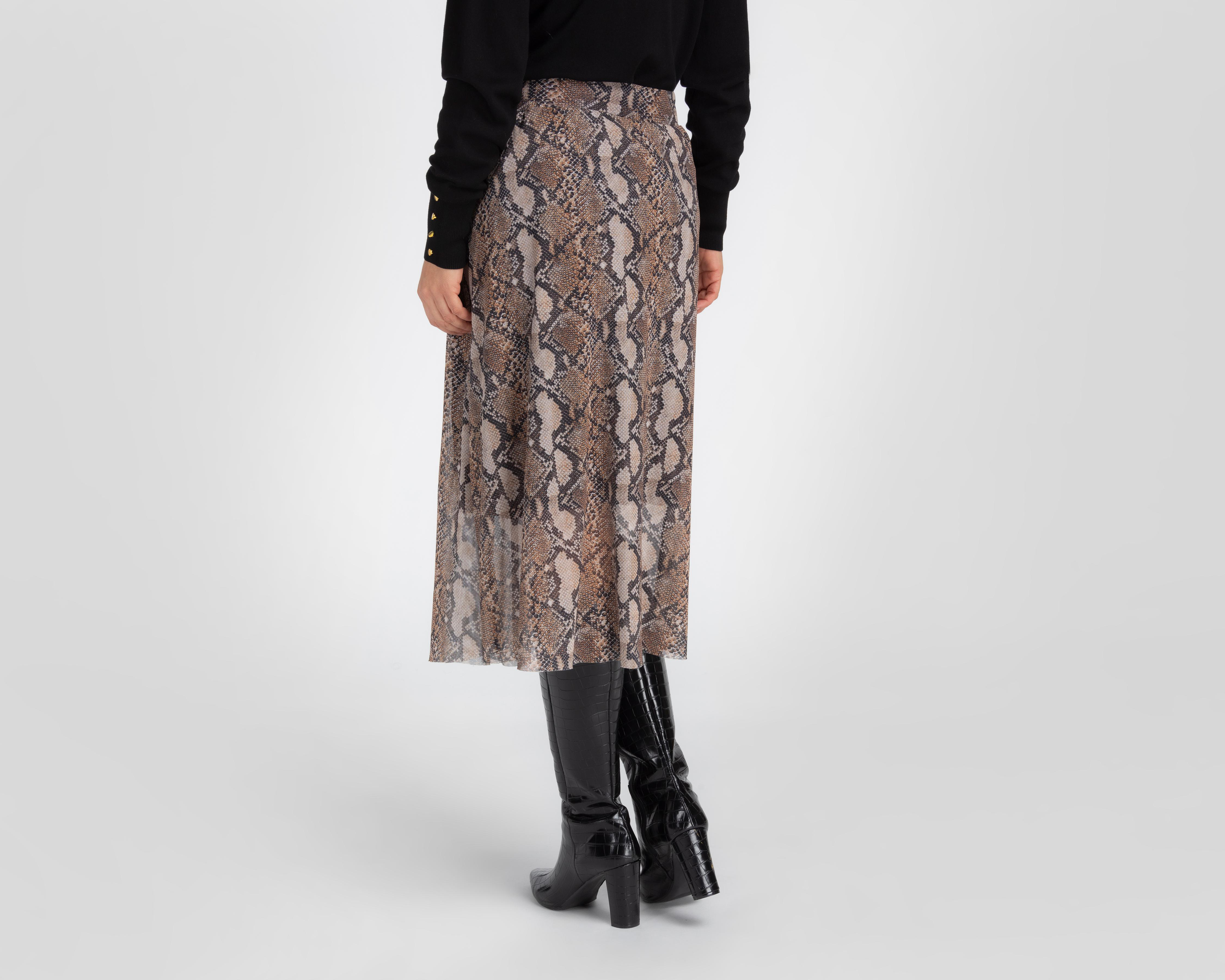 Foto 4 pulgar | Falda Midi Sahara con Animal Print