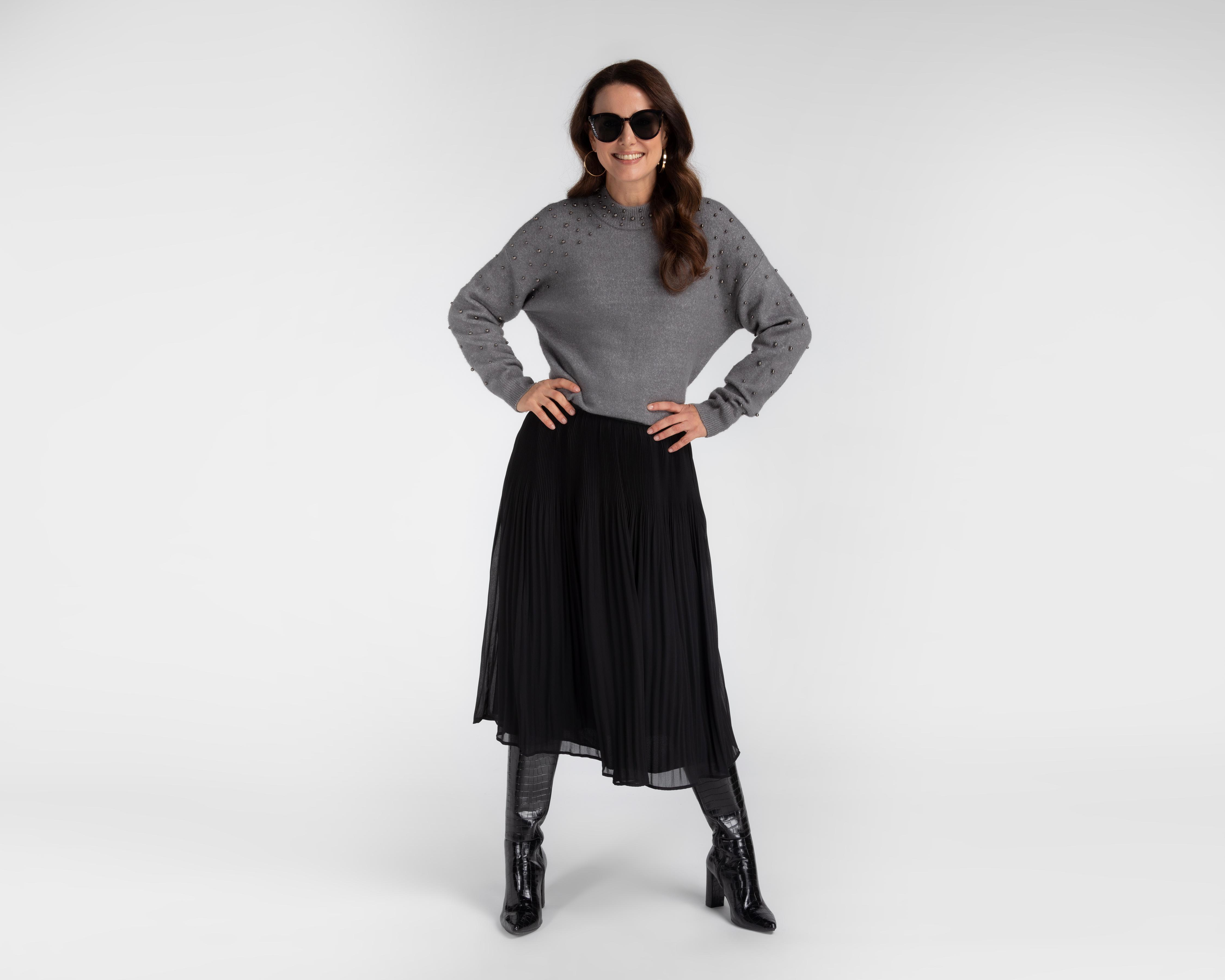 Foto 2 | Falda Midi Lady Sun Plisada