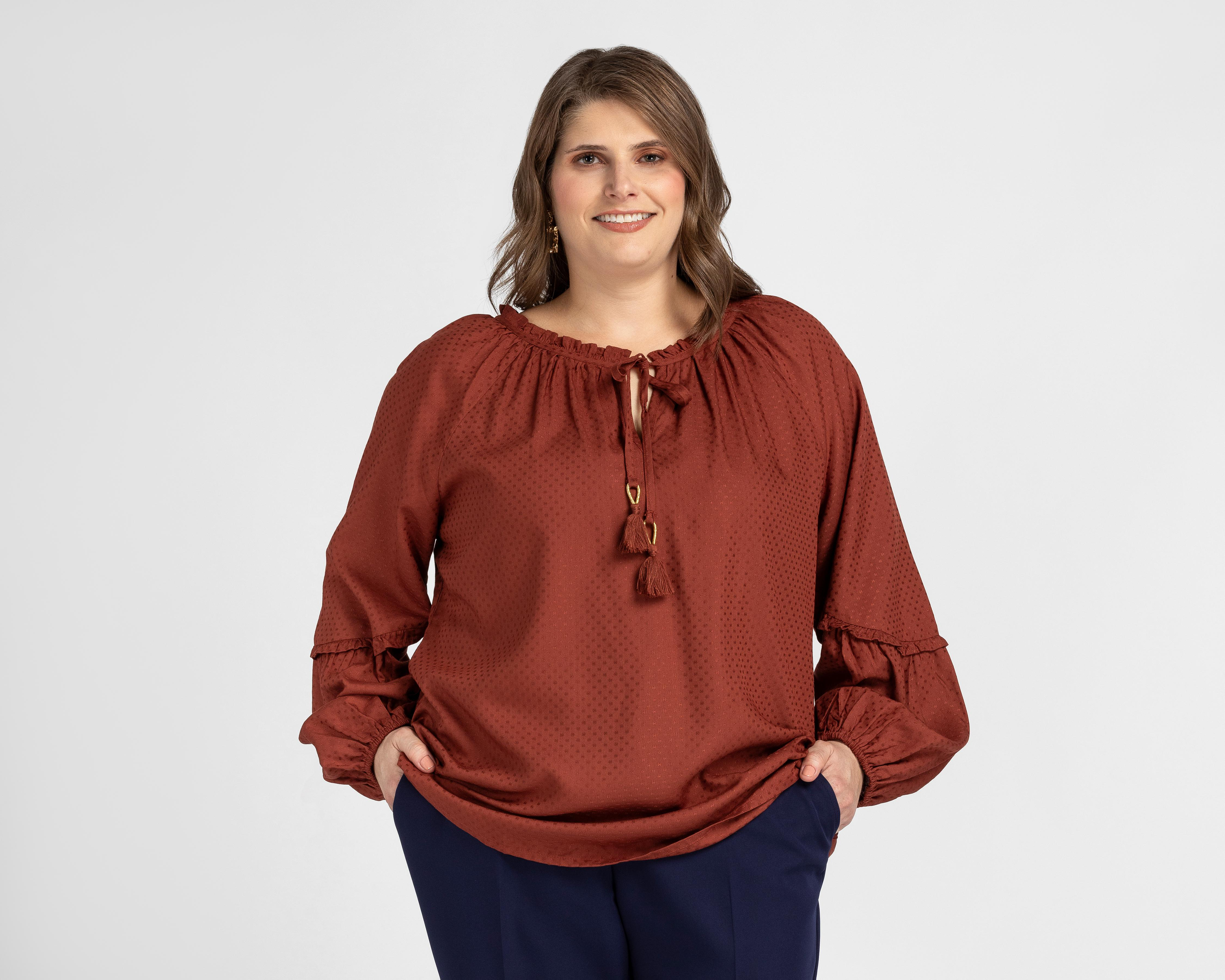 Blusa Sahara Manga Larga para Mujer