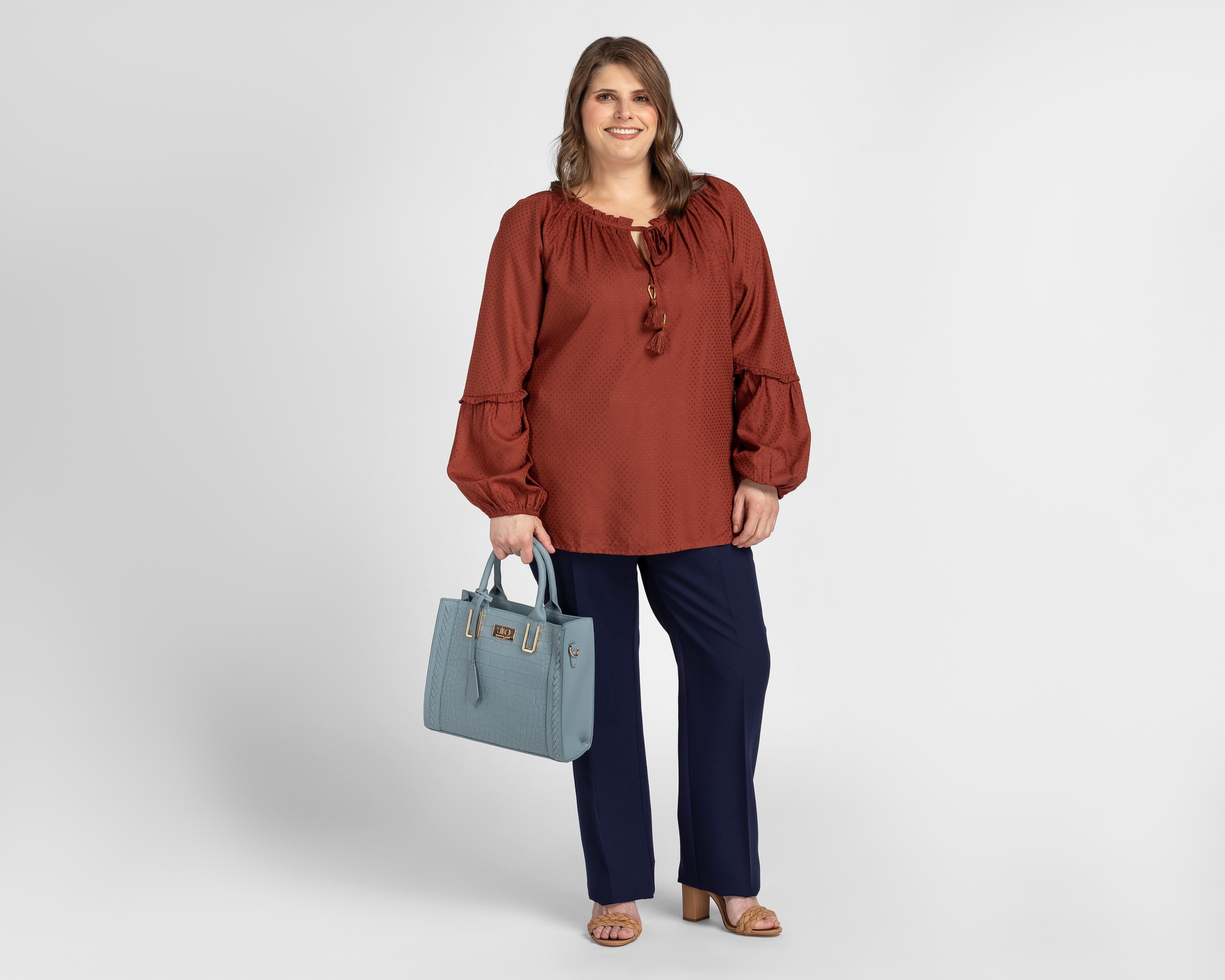 Foto 2 | Blusa Sahara Manga Larga para Mujer