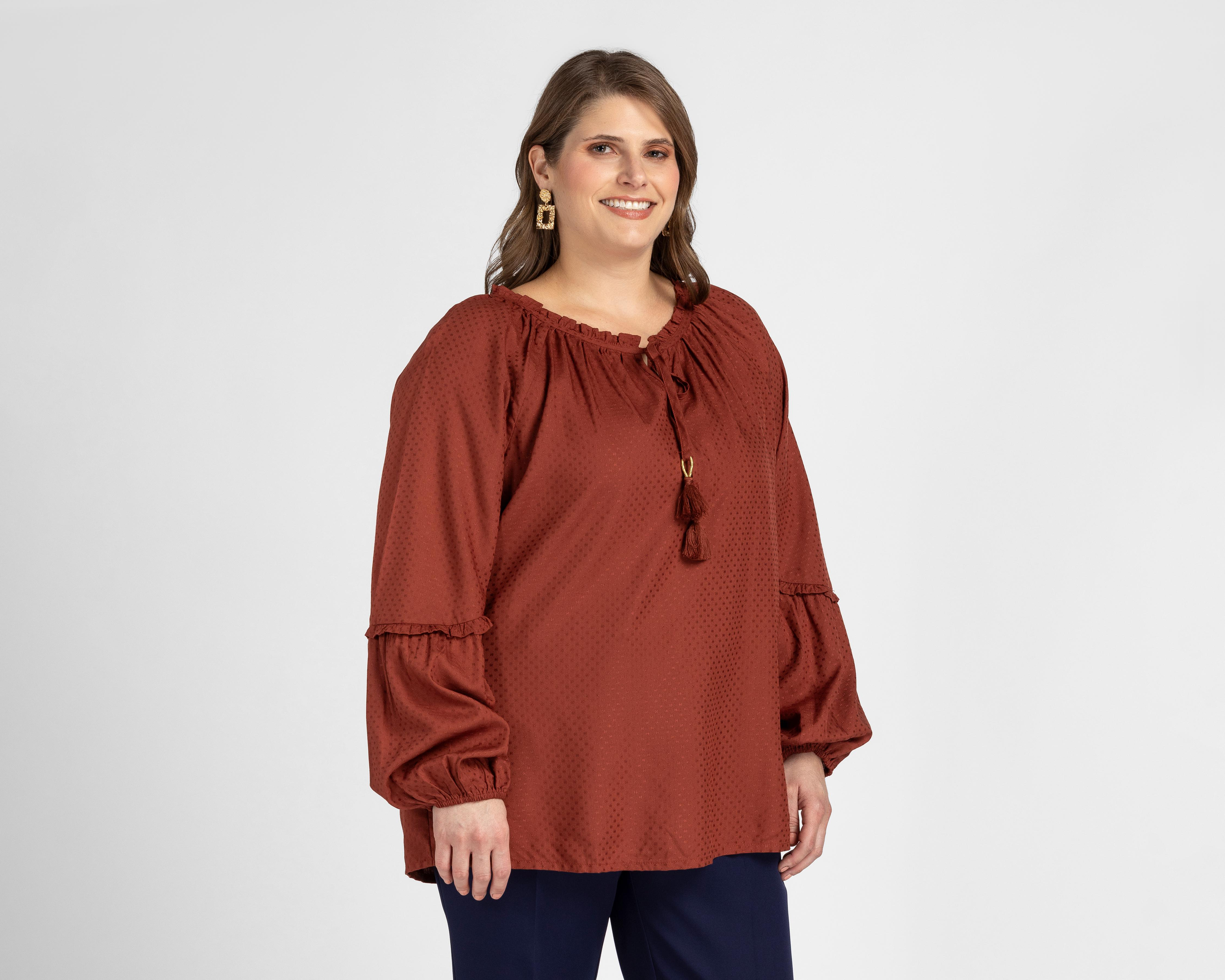 Foto 5 pulgar | Blusa Sahara Manga Larga para Mujer