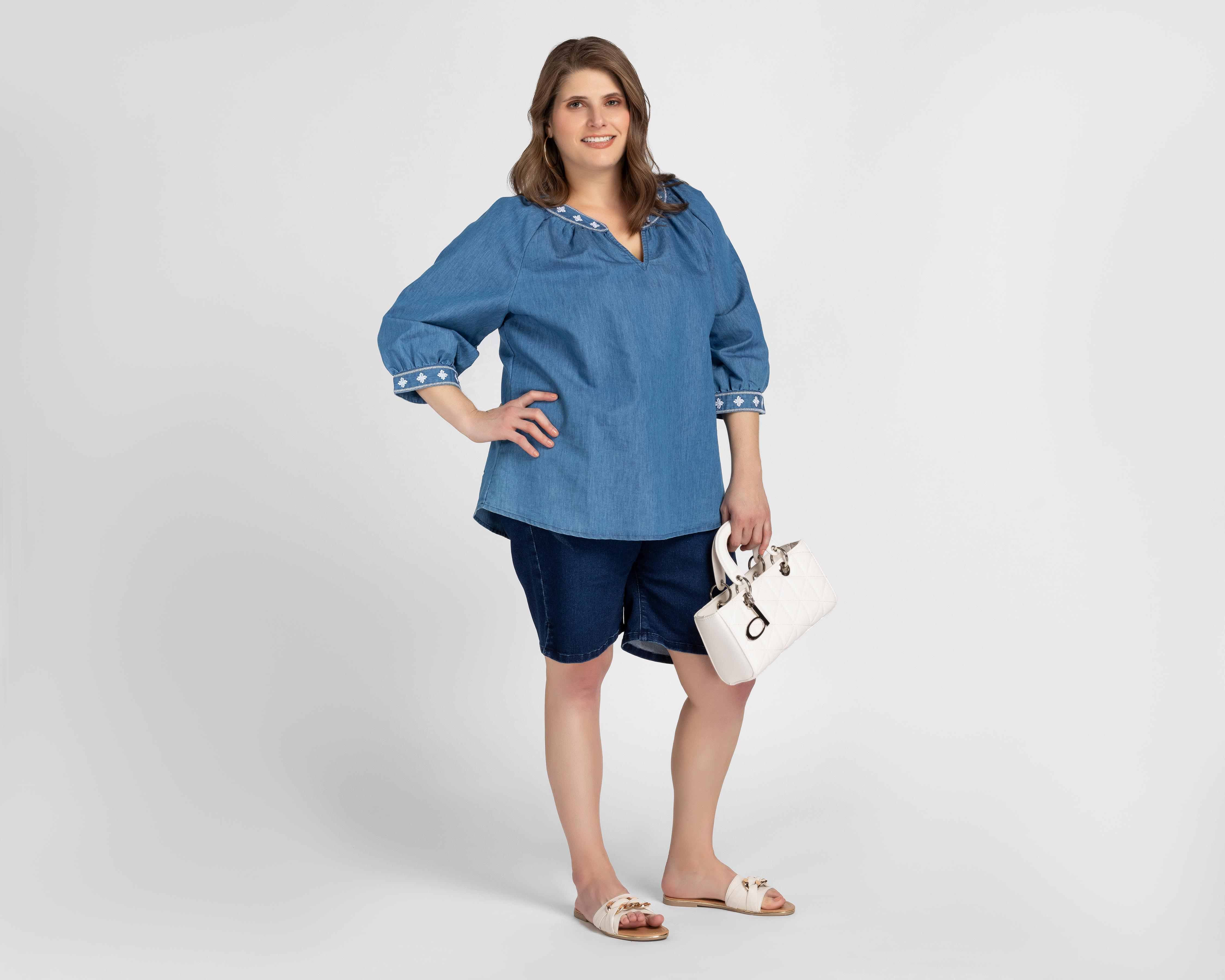 Foto 2 | Blusa Lady Sun Azul para Mujer