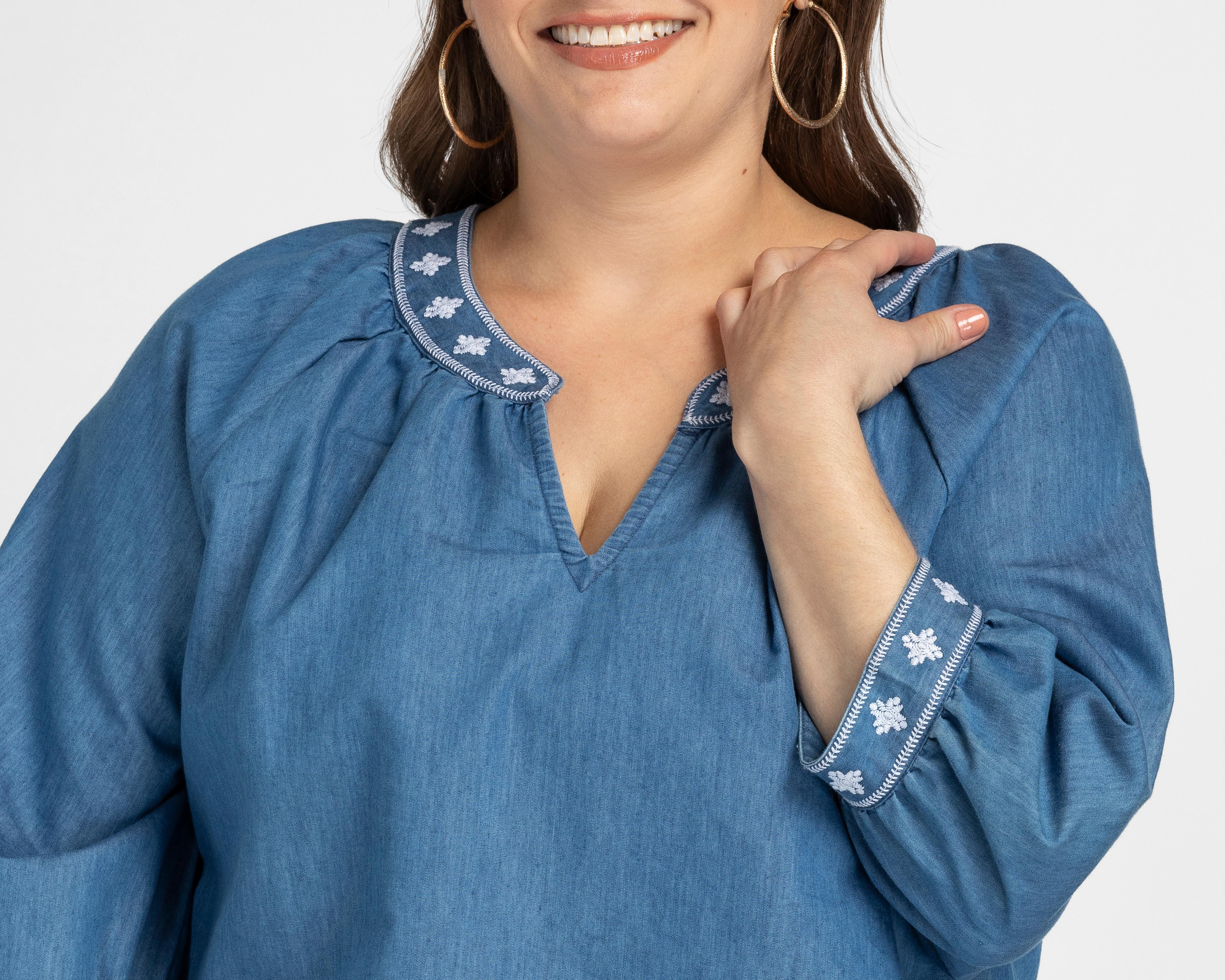 Foto 5 pulgar | Blusa Lady Sun Azul para Mujer