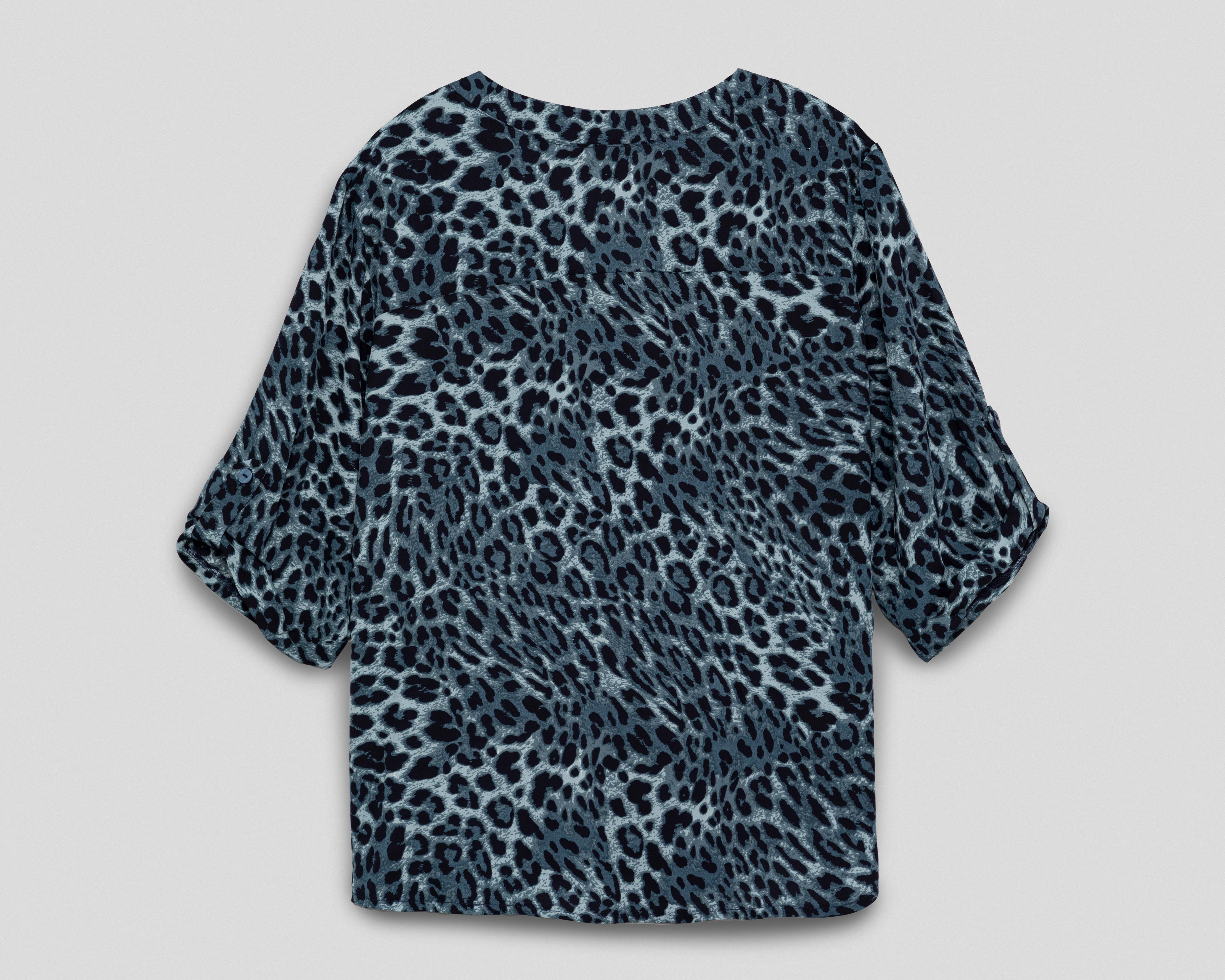 Foto 3 pulgar | Blusa Sahara Azul para Mujer