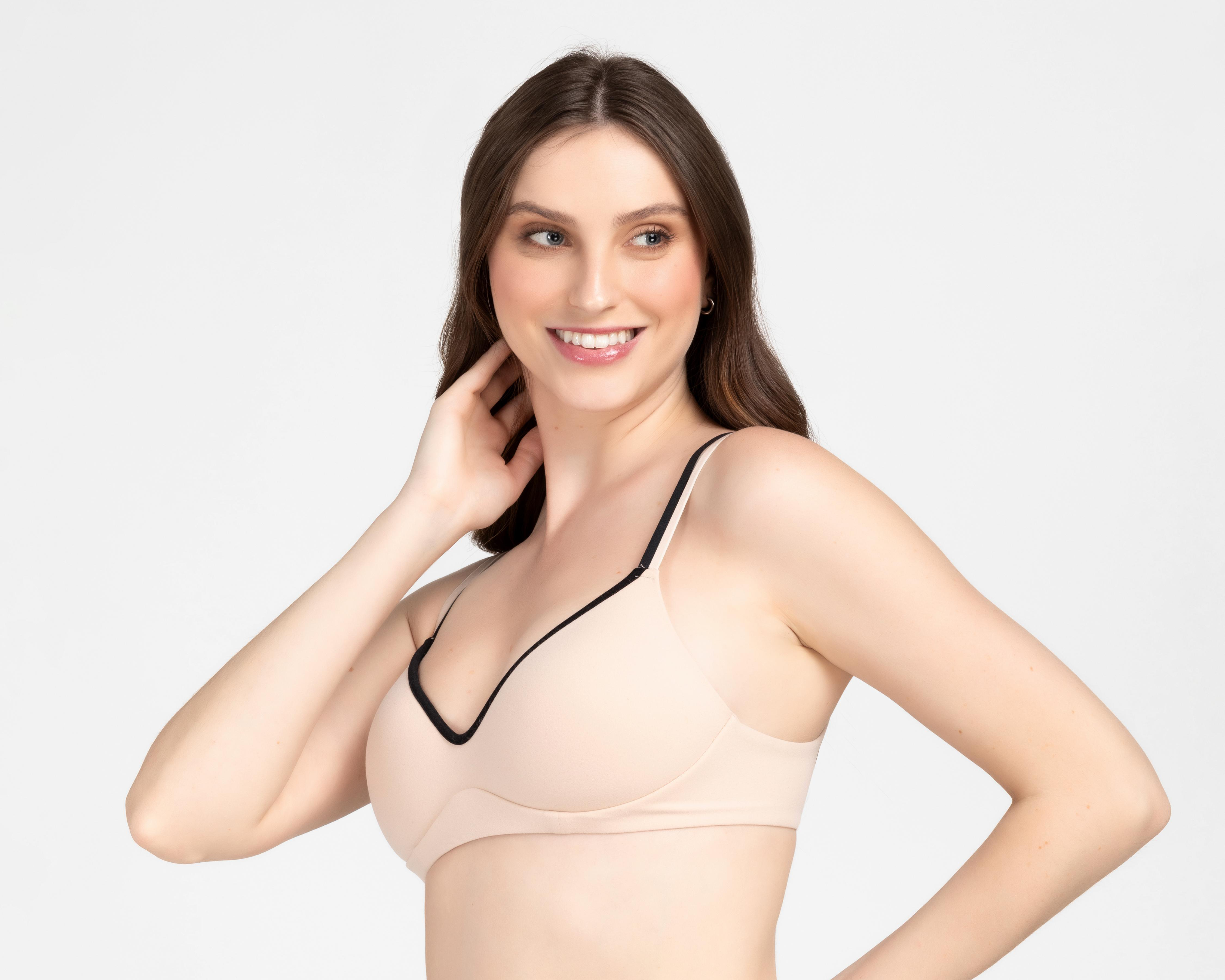 Foto 3 pulgar | Brasier Seamless Beauty Secret Media Copa 3 Piezas