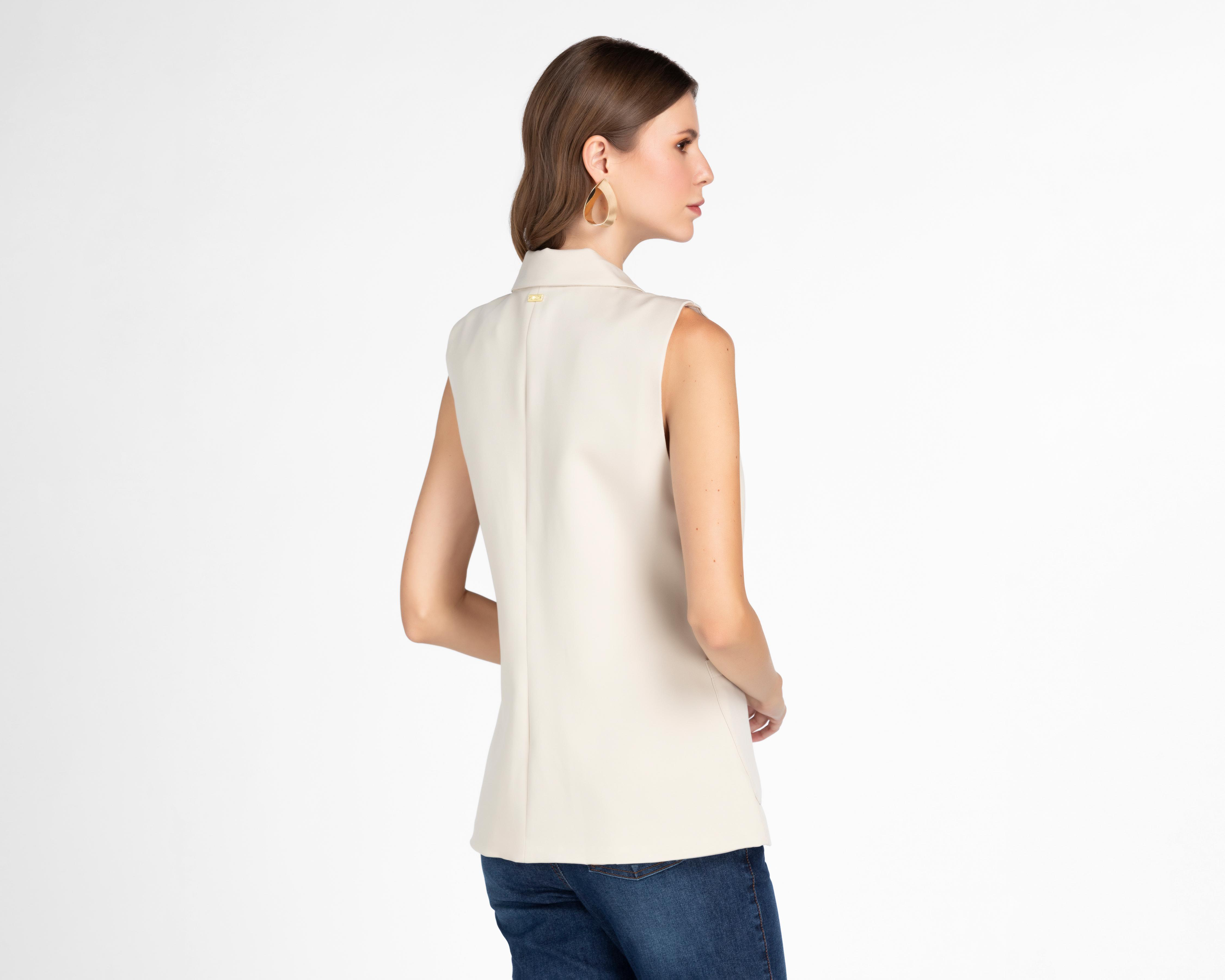 Foto 4 pulgar | Chaleco Beige Jennifer Lopez para Mujer