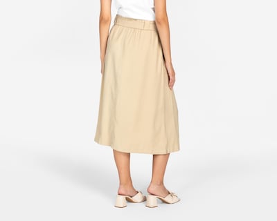 Foto 3 | Falda Midi Sahara con Abertura Frontal para Mujer