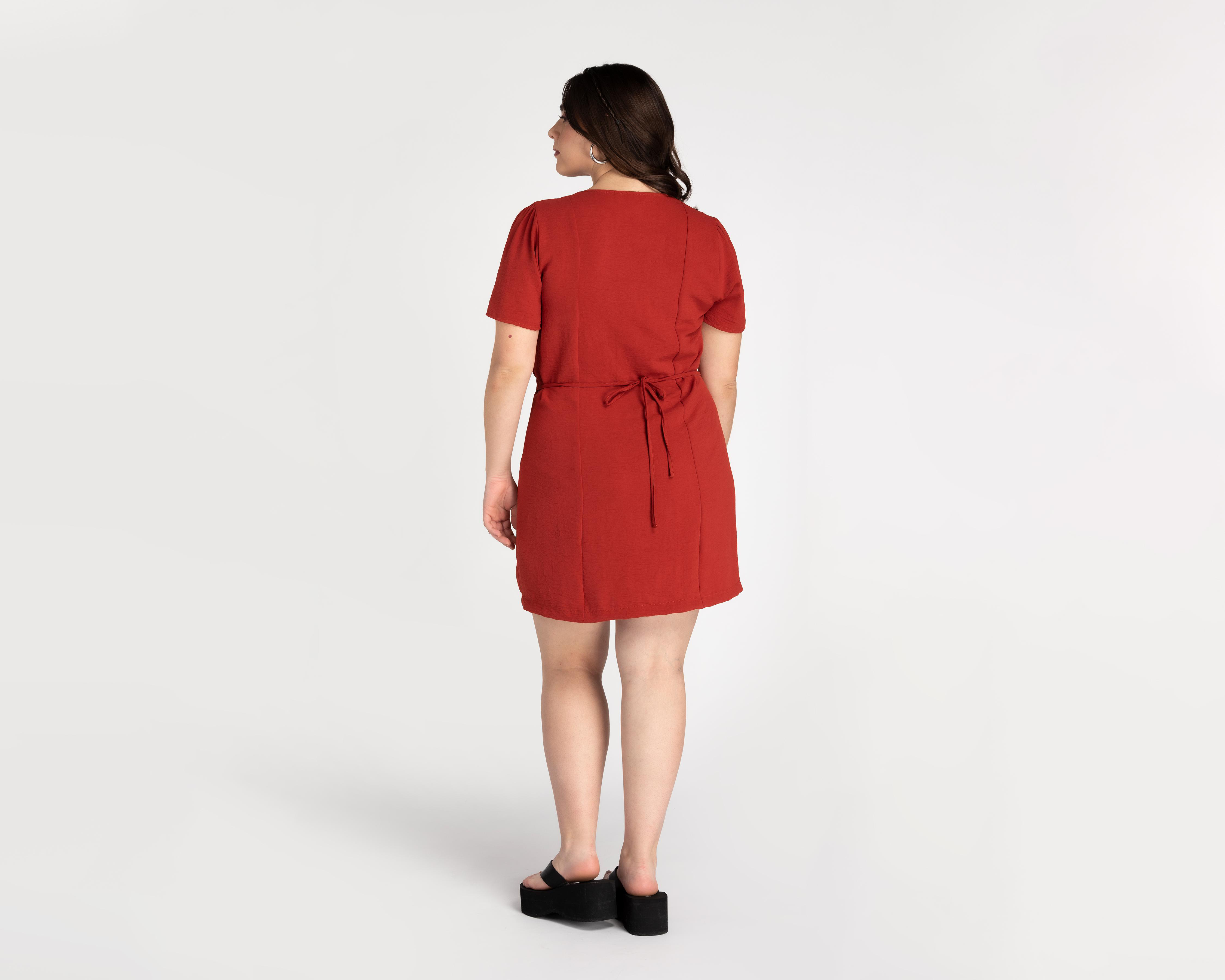 Foto 7 pulgar | Vestido Refill Casual Corto con Botones