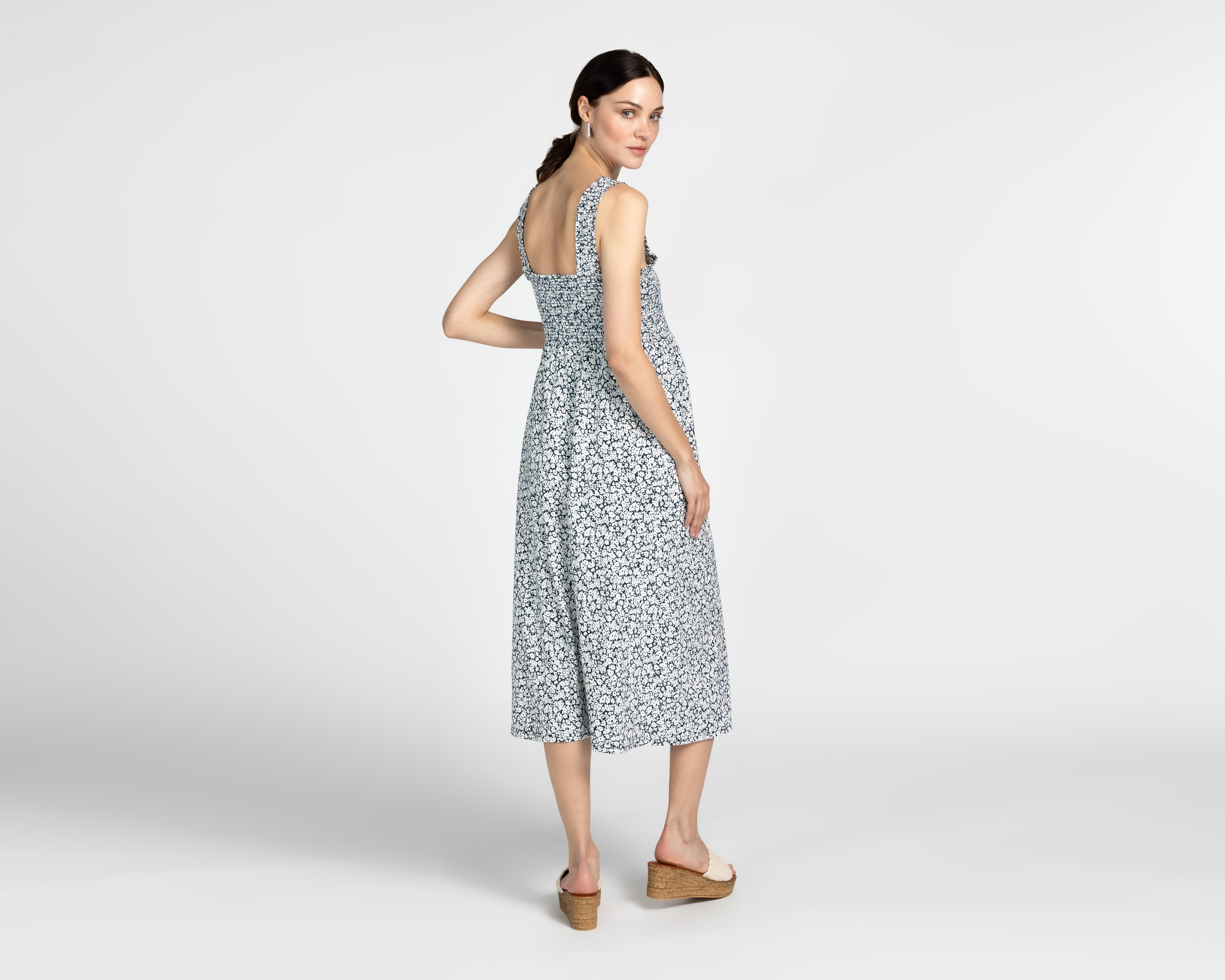 Foto 4 pulgar | Vestido de Maternidad Mamá Bella Azul