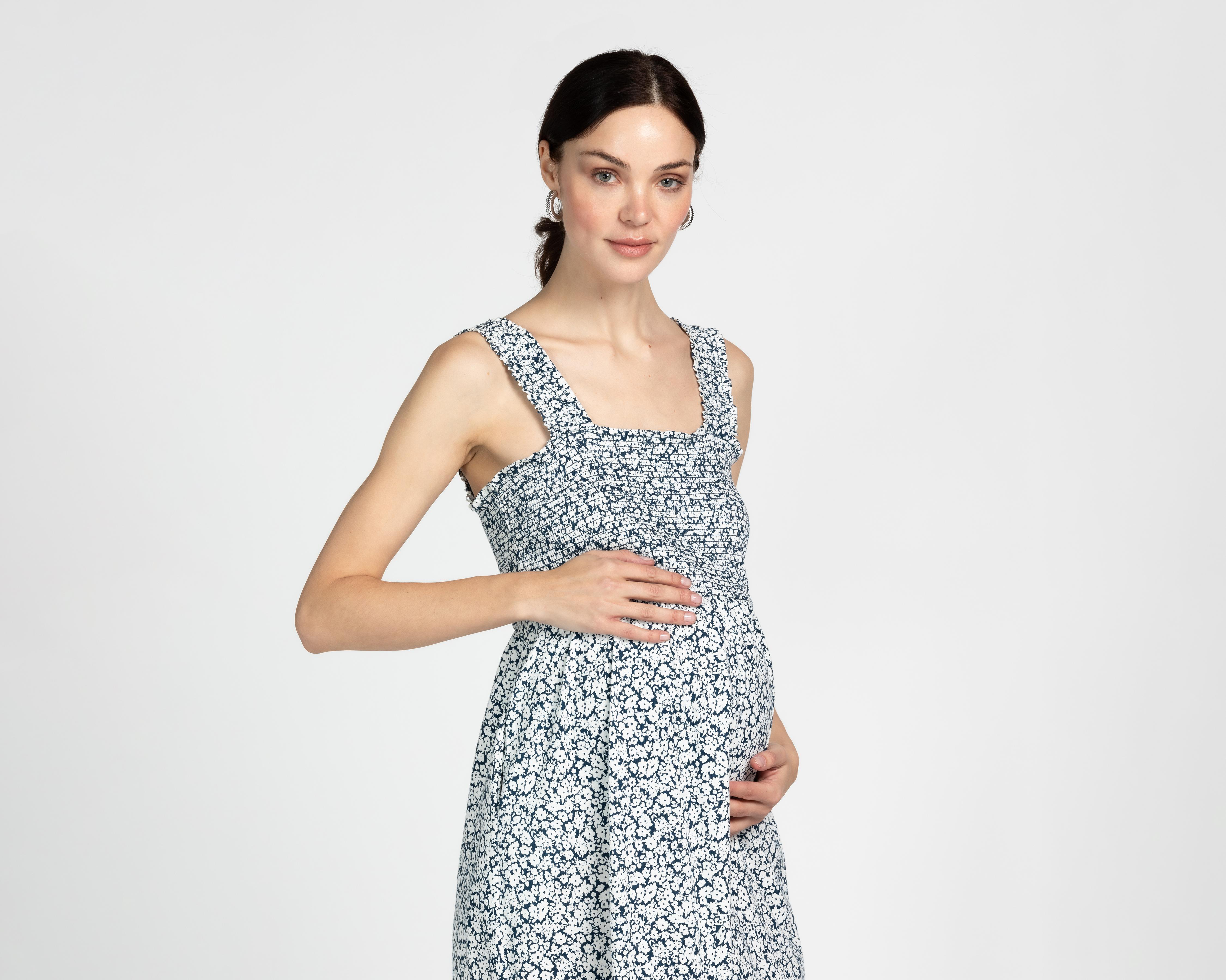 Foto 5 pulgar | Vestido de Maternidad Mamá Bella Azul