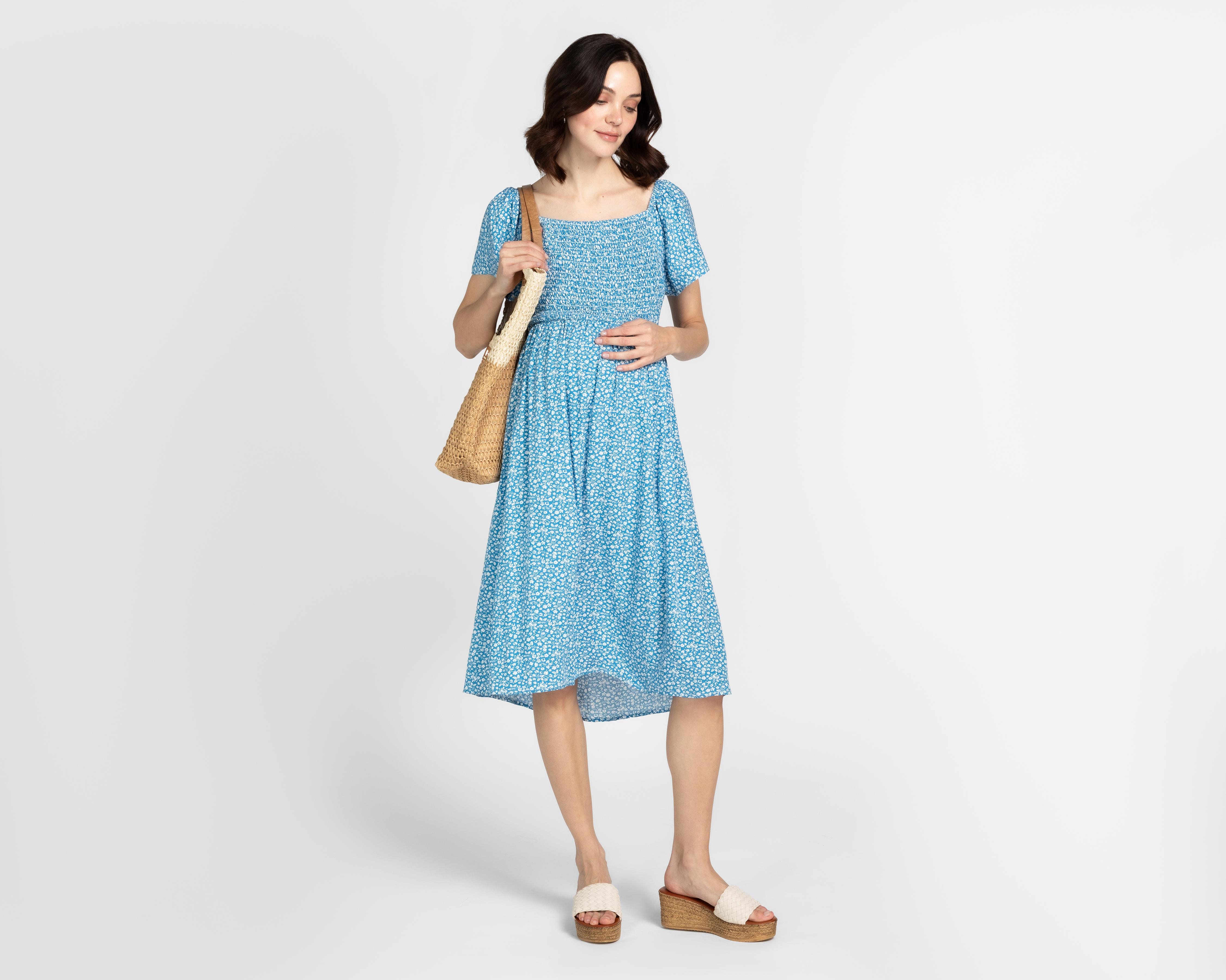 Foto 3 pulgar | Vestido de Maternidad Mamá Bella Manga Corta