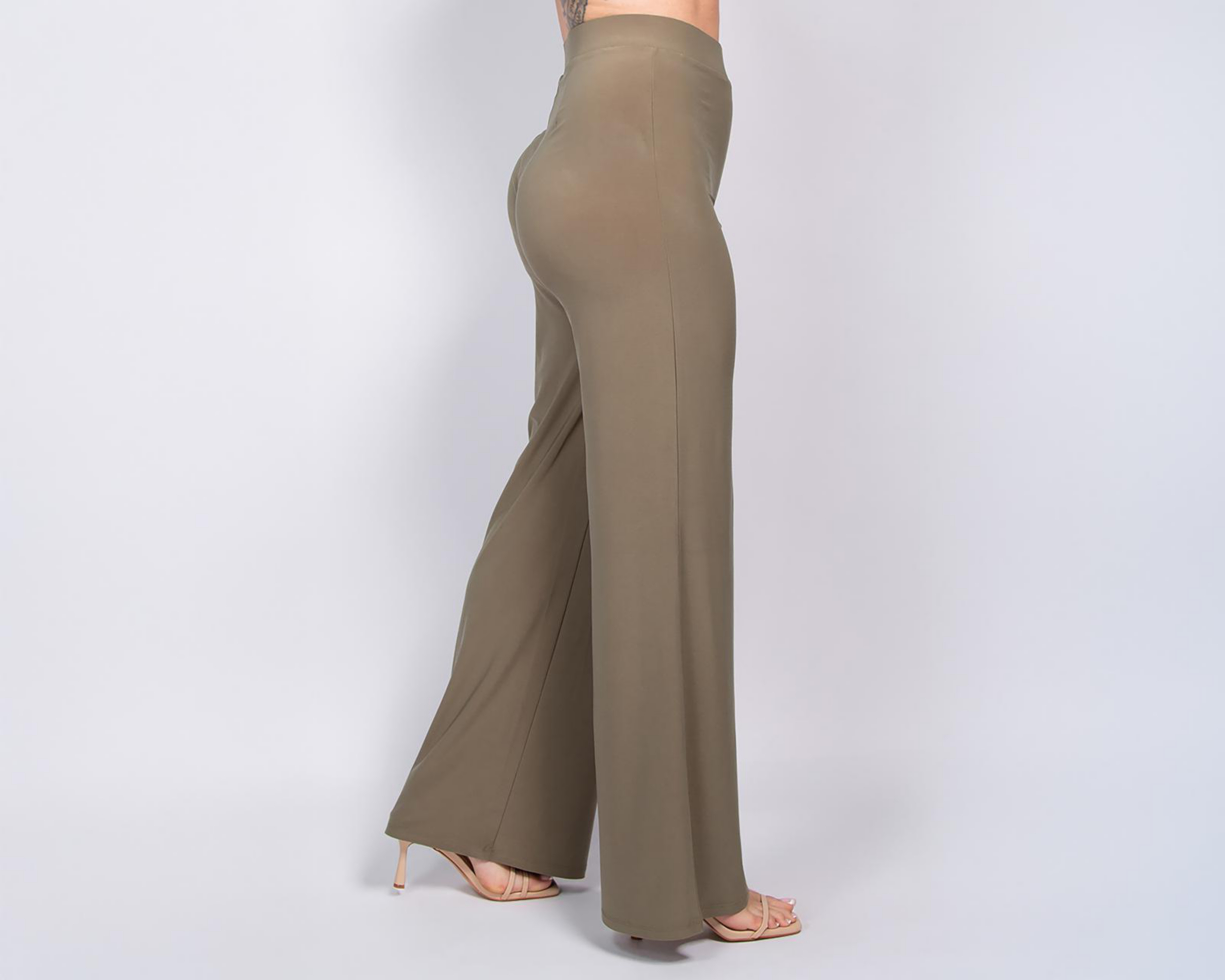 Foto 3 pulgar | Pantalón de Vestir Strona Verde Olivo para Mujer