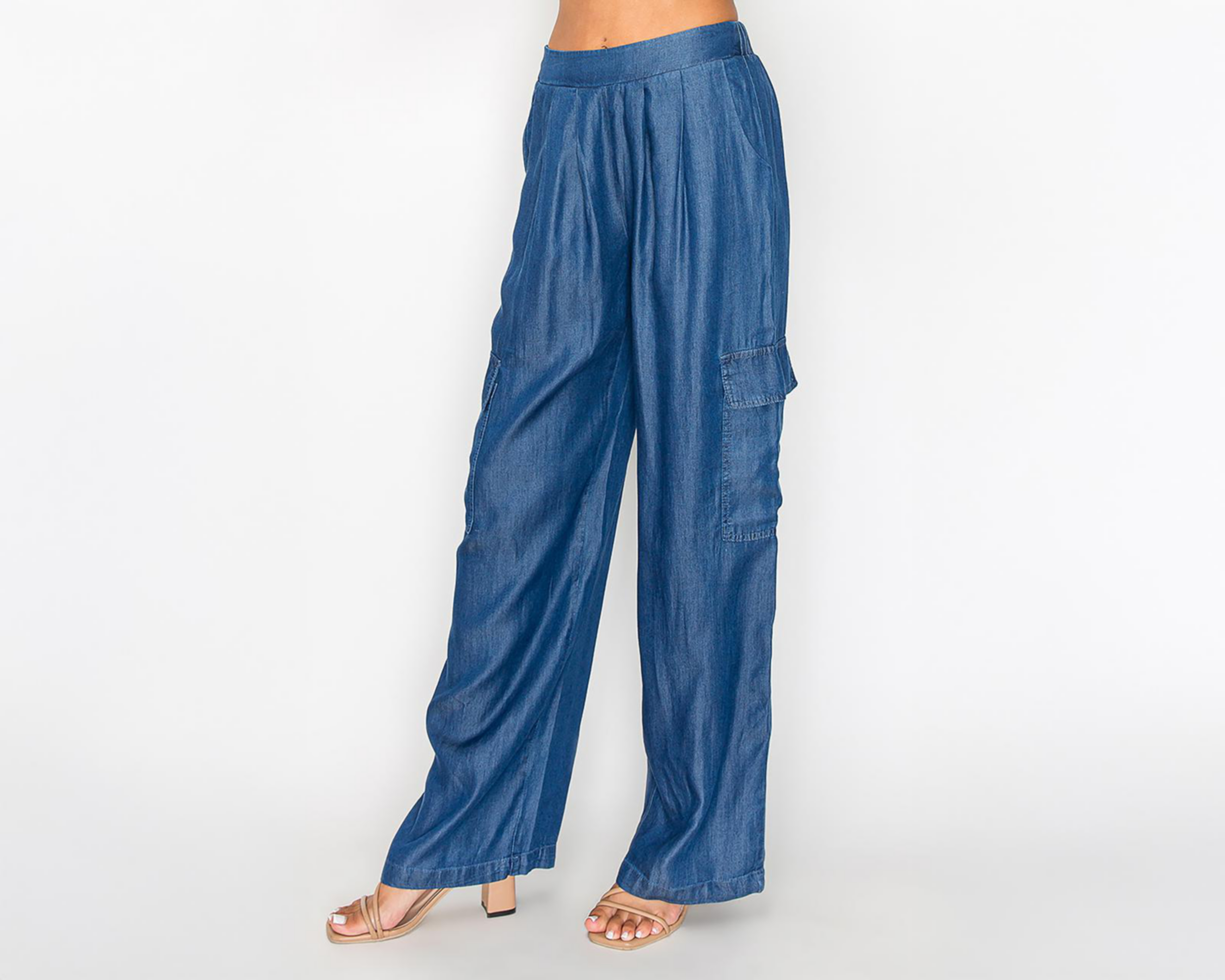 Foto 2 pulgar | Pantalón Cargo Strona Azul para Mujer