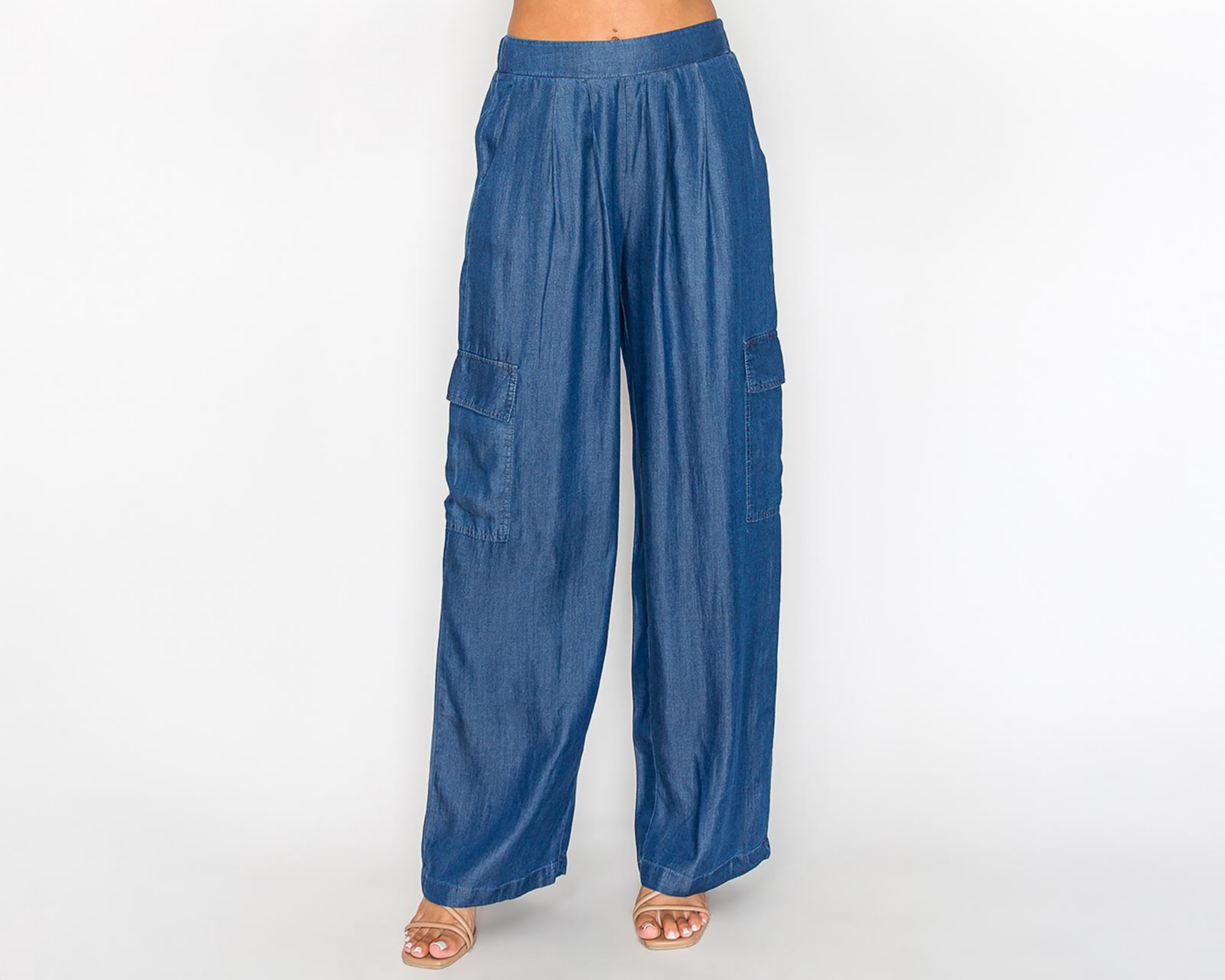 Foto 3 pulgar | Pantalón Cargo Strona Azul para Mujer