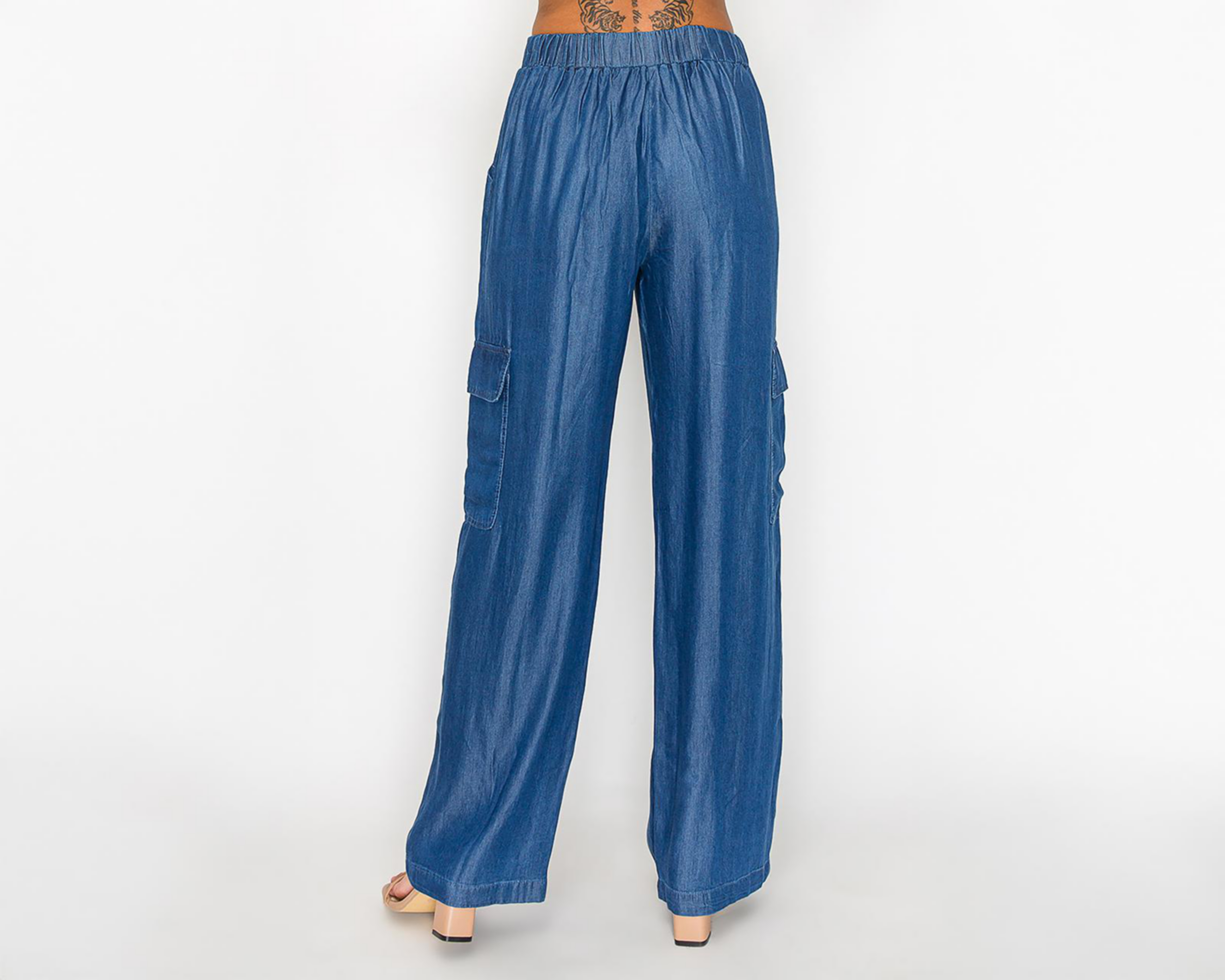 Foto 4 pulgar | Pantalón Cargo Strona Azul para Mujer