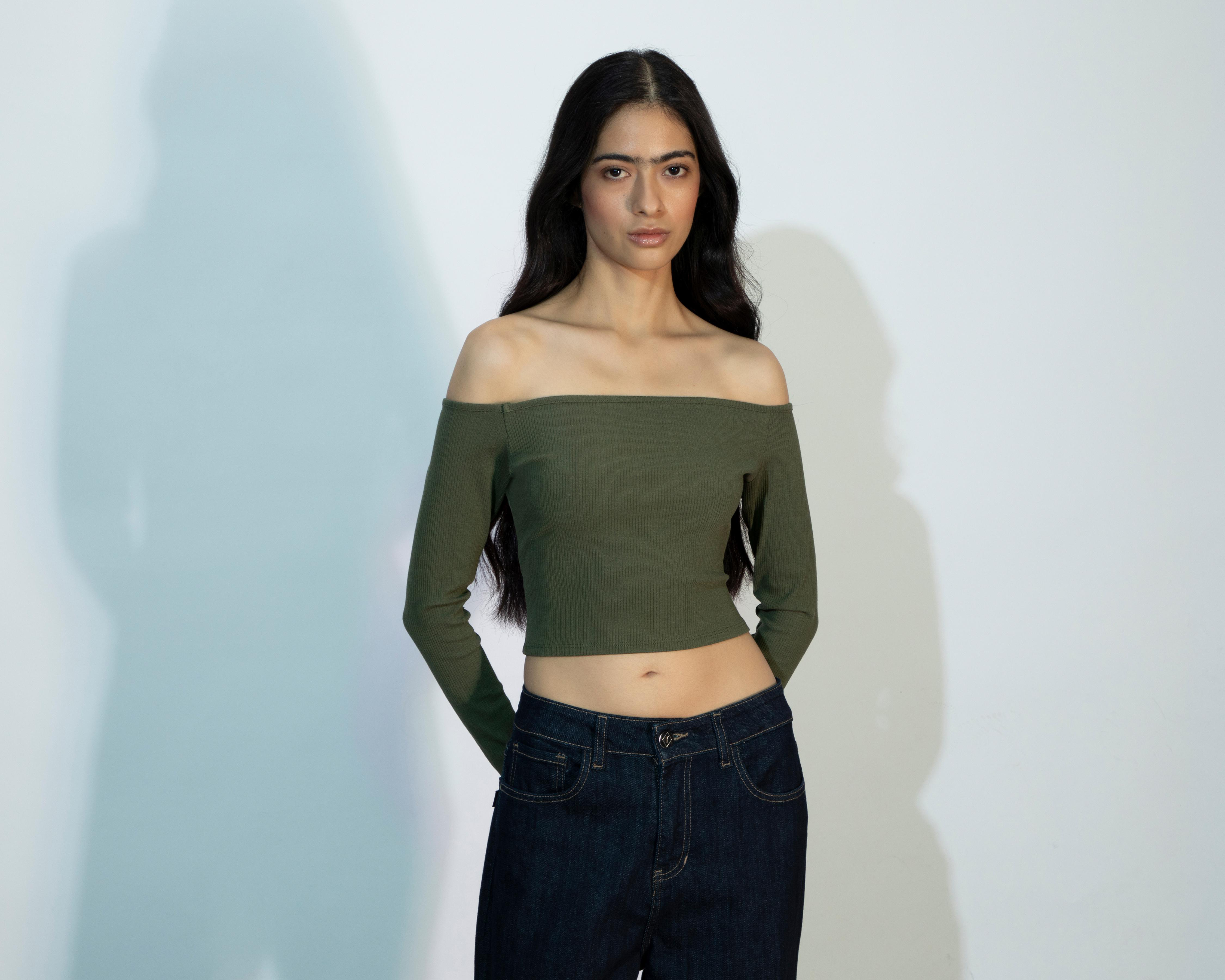 Foto 2 | Playera Strona Hombros Descubiertos para Mujer