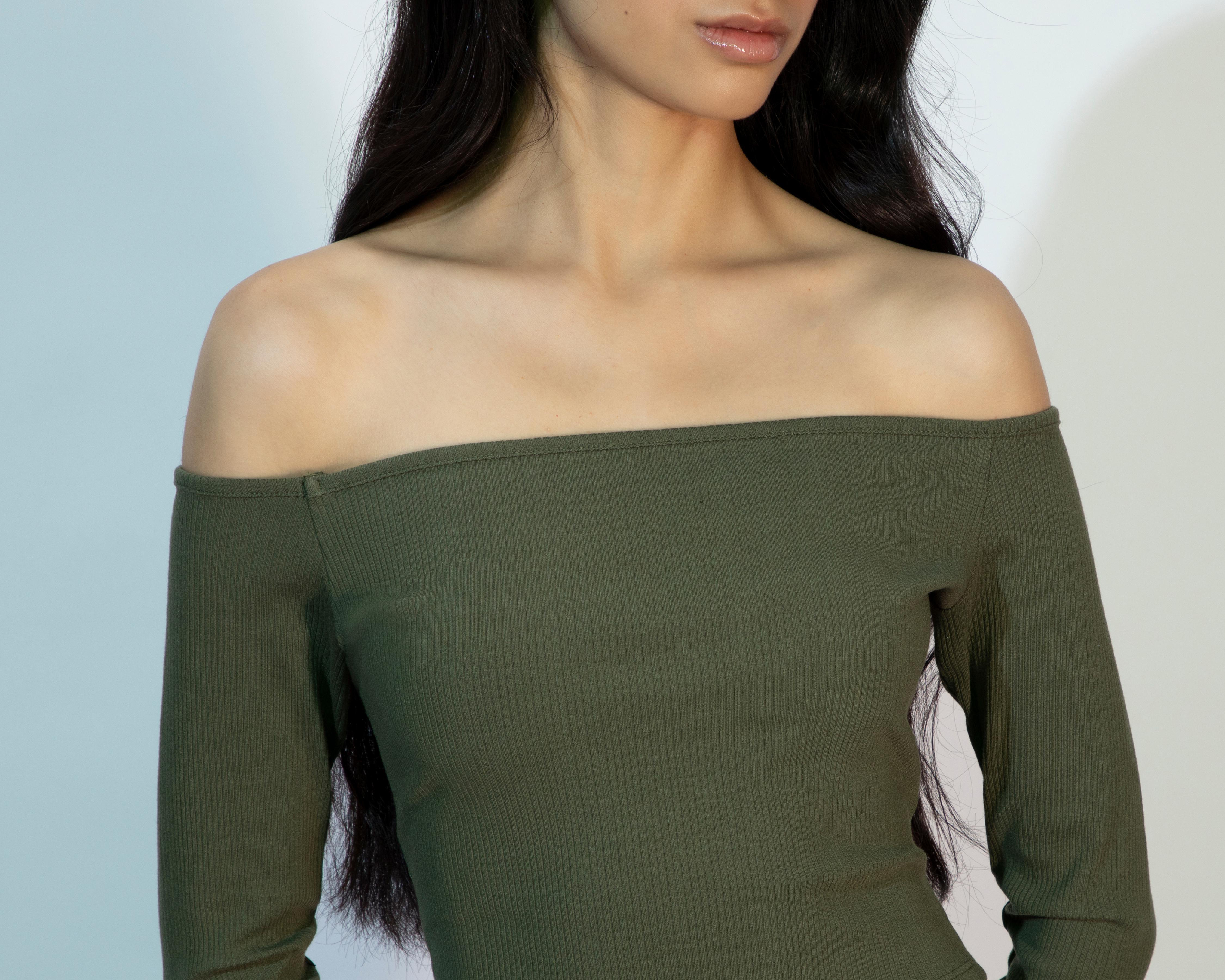 Foto 4 | Playera Strona Hombros Descubiertos para Mujer