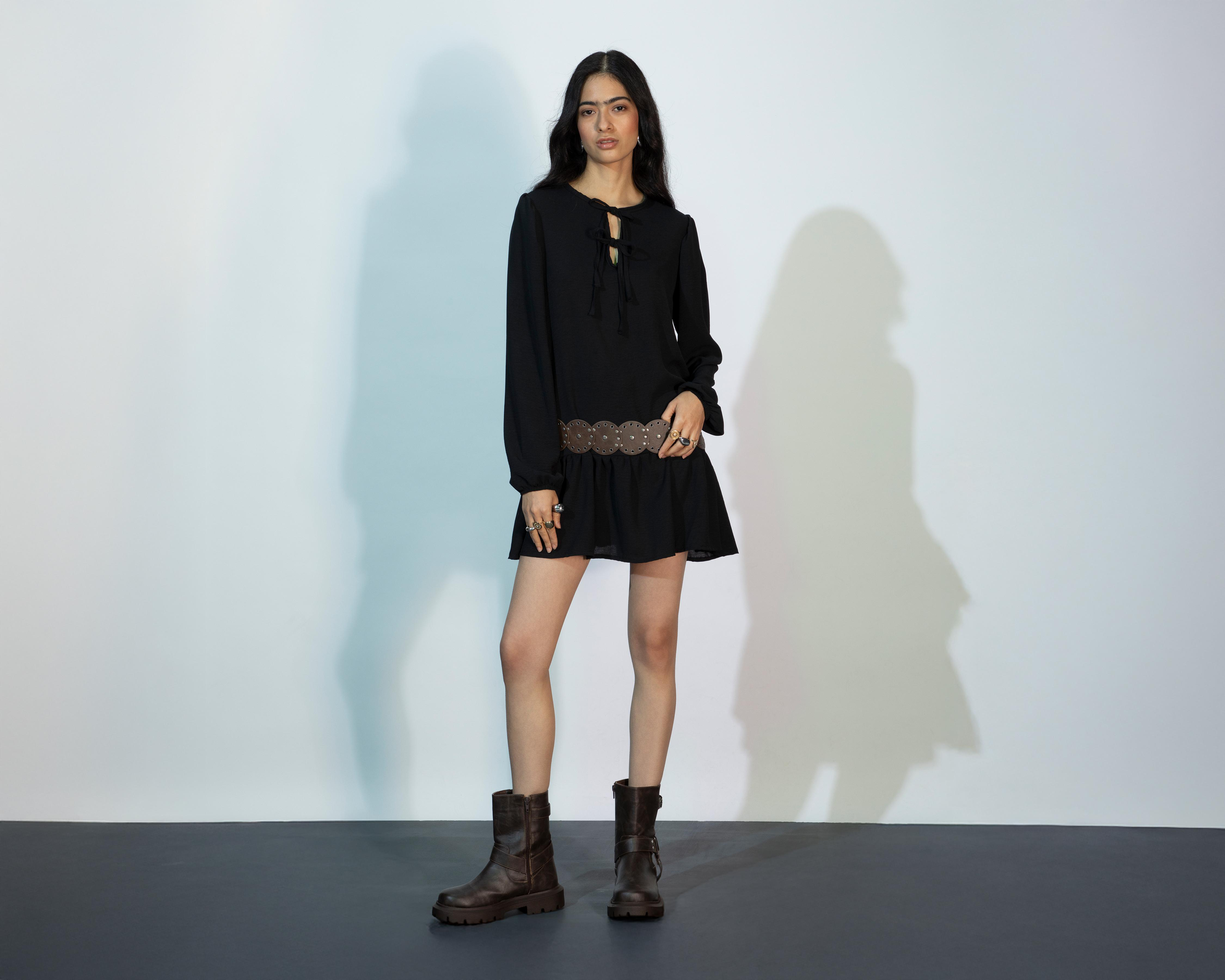 Foto 1 | Vestido Casual Strona Manga Larga con Jareta