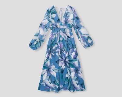 Foto 1 | Vestido Coctel Sahara Midi Floral Azul para Mujer