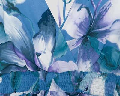 Foto 3 | Vestido Coctel Sahara Midi Floral Azul para Mujer