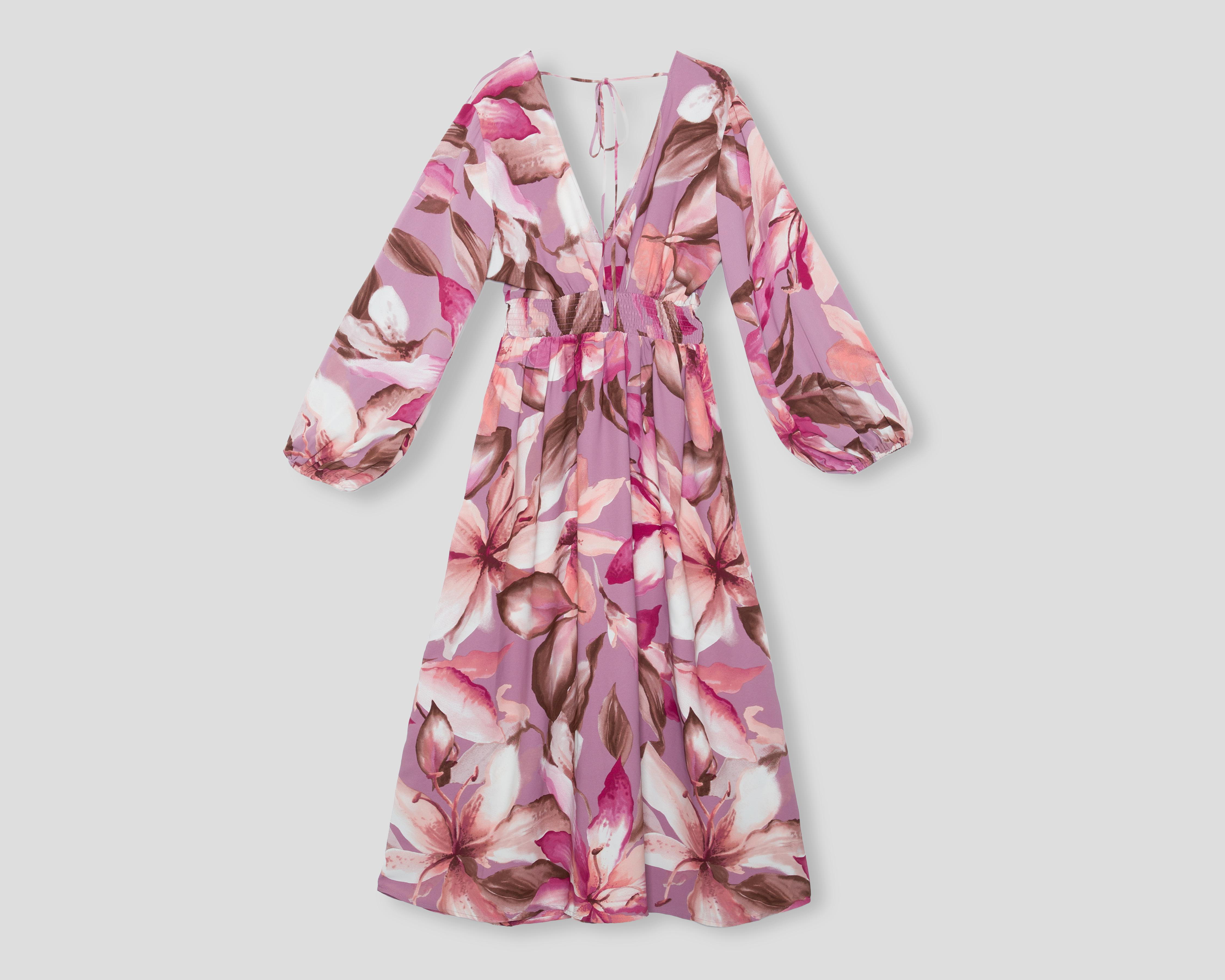 Foto 3 pulgar | Vestido Coctel Sahara Midi Floral para Mujer